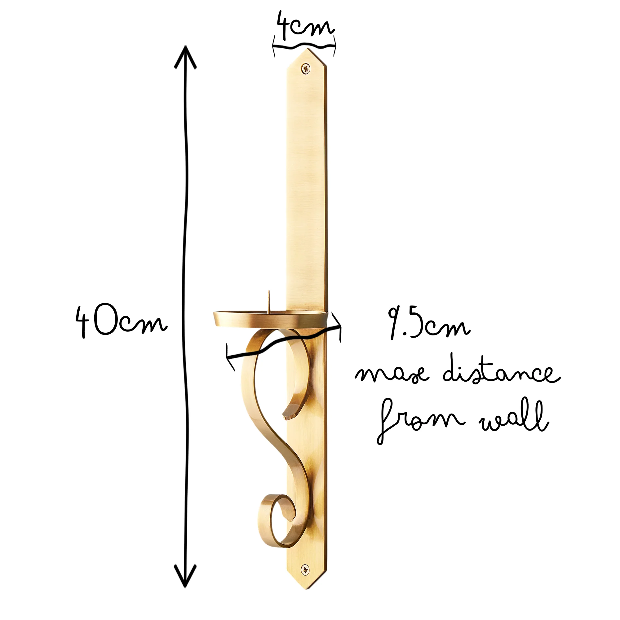 Tivoli wall mounted candle holder in antiqued brass - Image 11