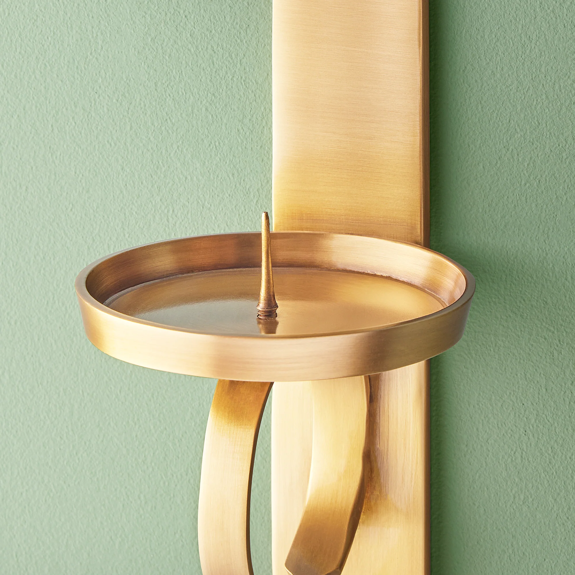 Tivoli wall mounted candle holder in antiqued brass - Image 3