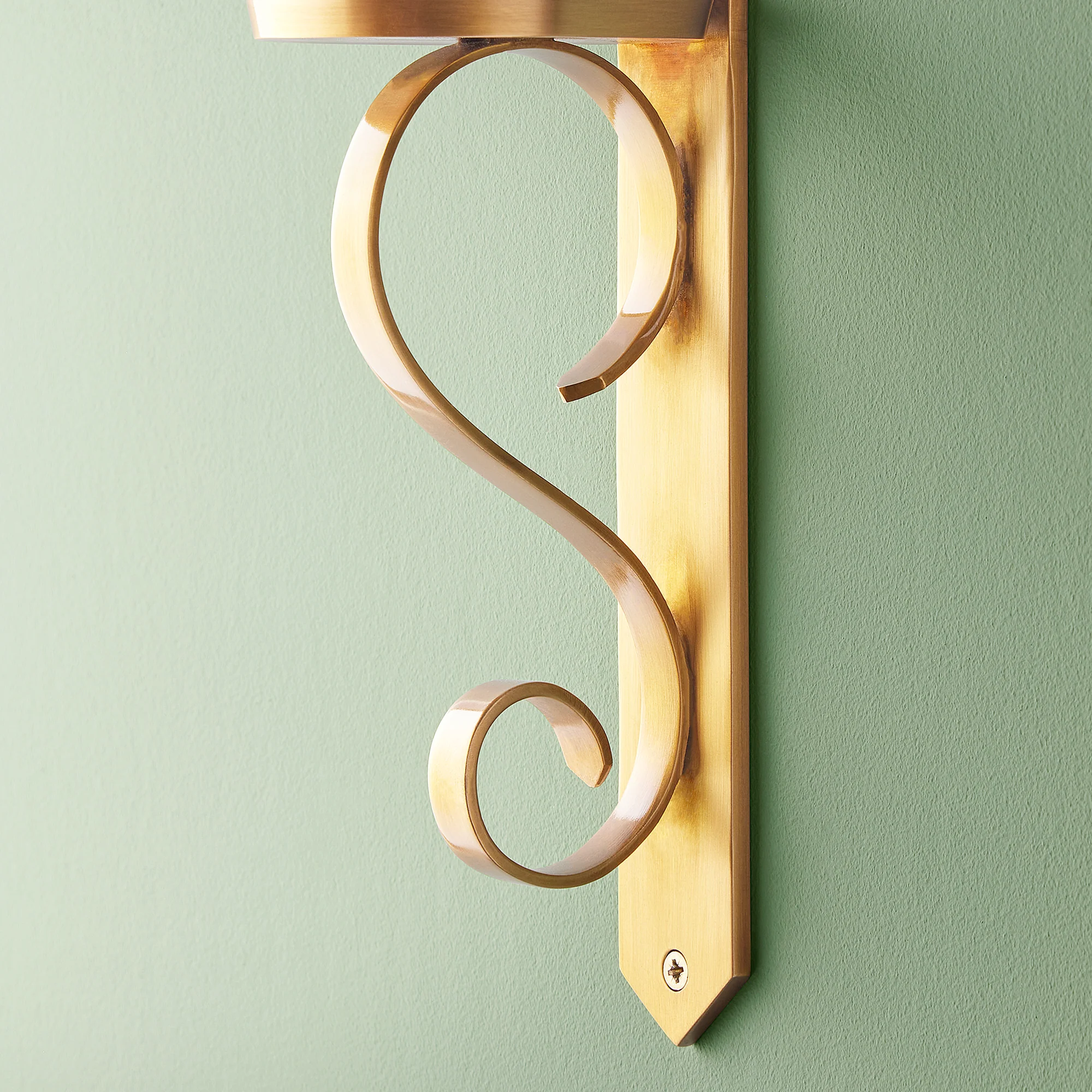 Tivoli wall mounted candle holder in antiqued brass - Image 4