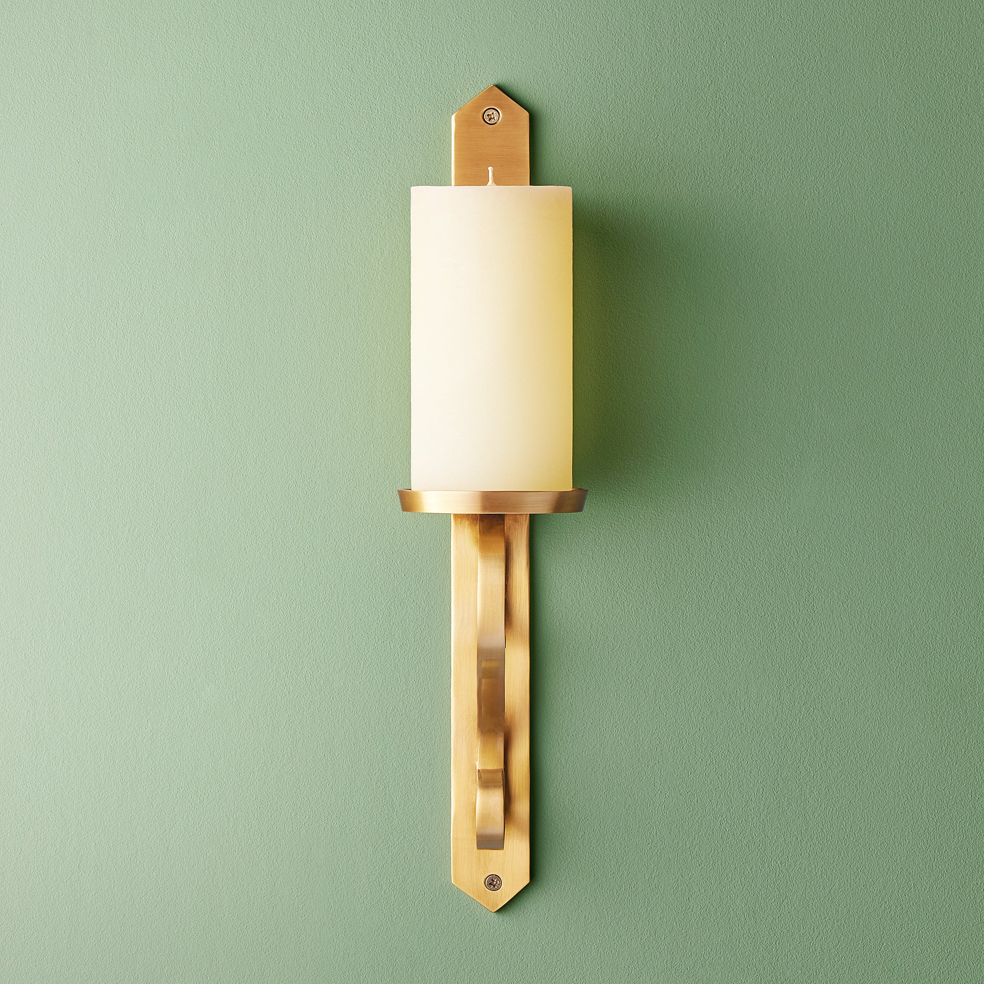 Tivoli wall mounted candle holder in antiqued brass - Image 6