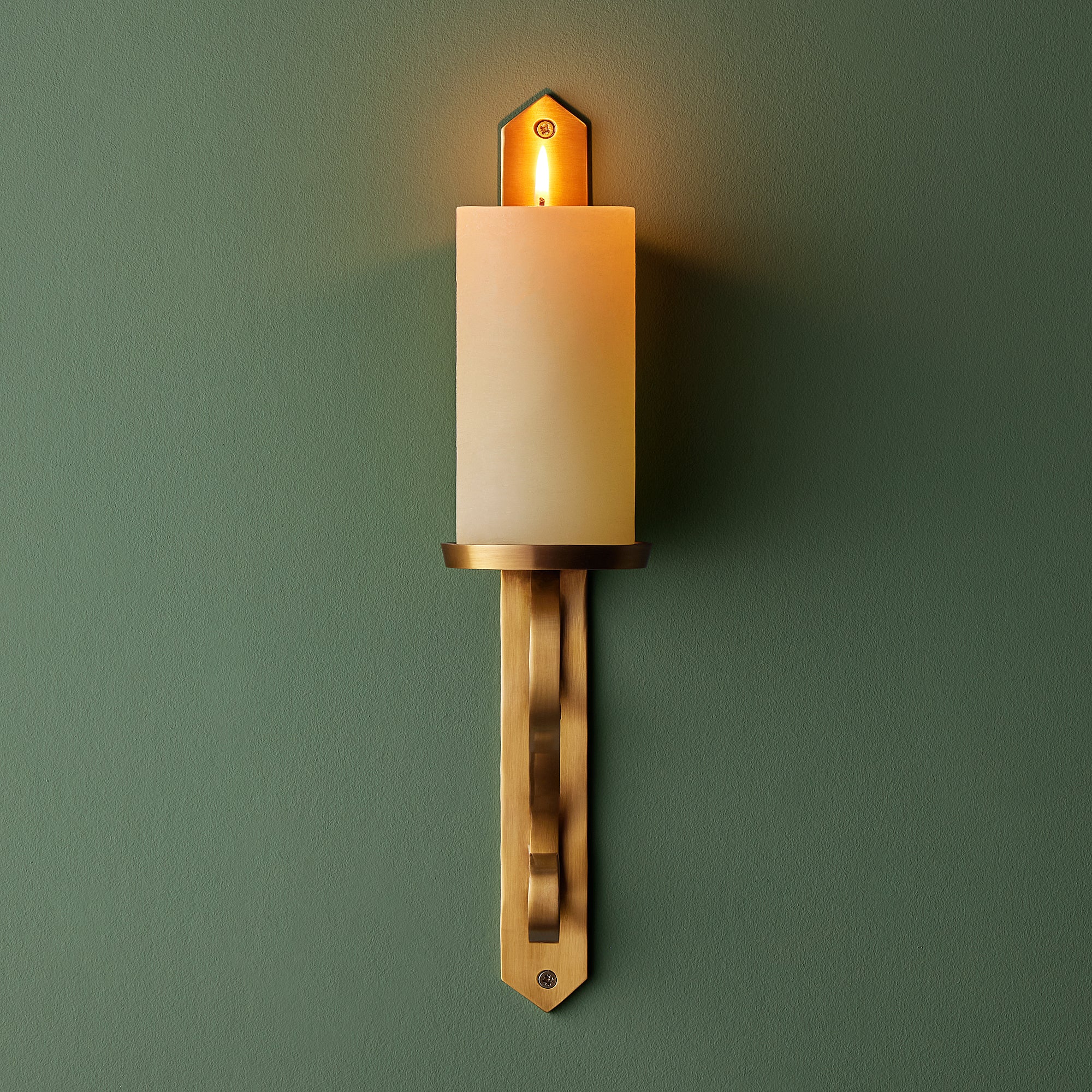 Tivoli wall mounted candle holder in antiqued brass - Image 7