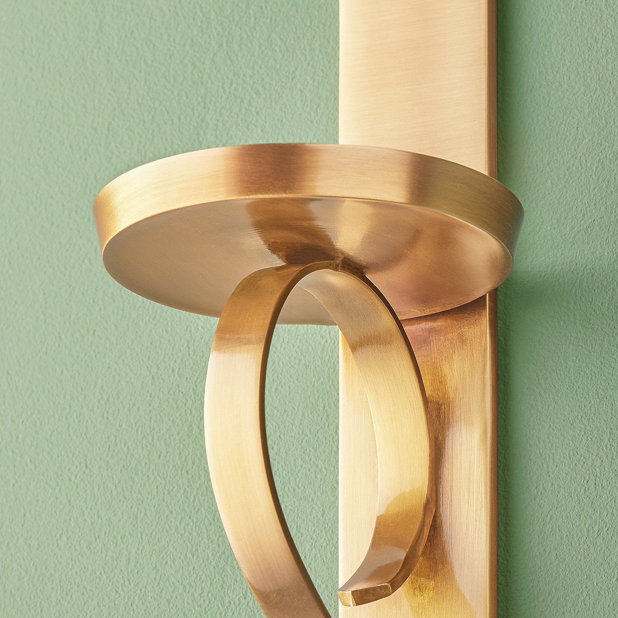 Tivoli wall mounted candle holder in antiqued brass - Image 9
