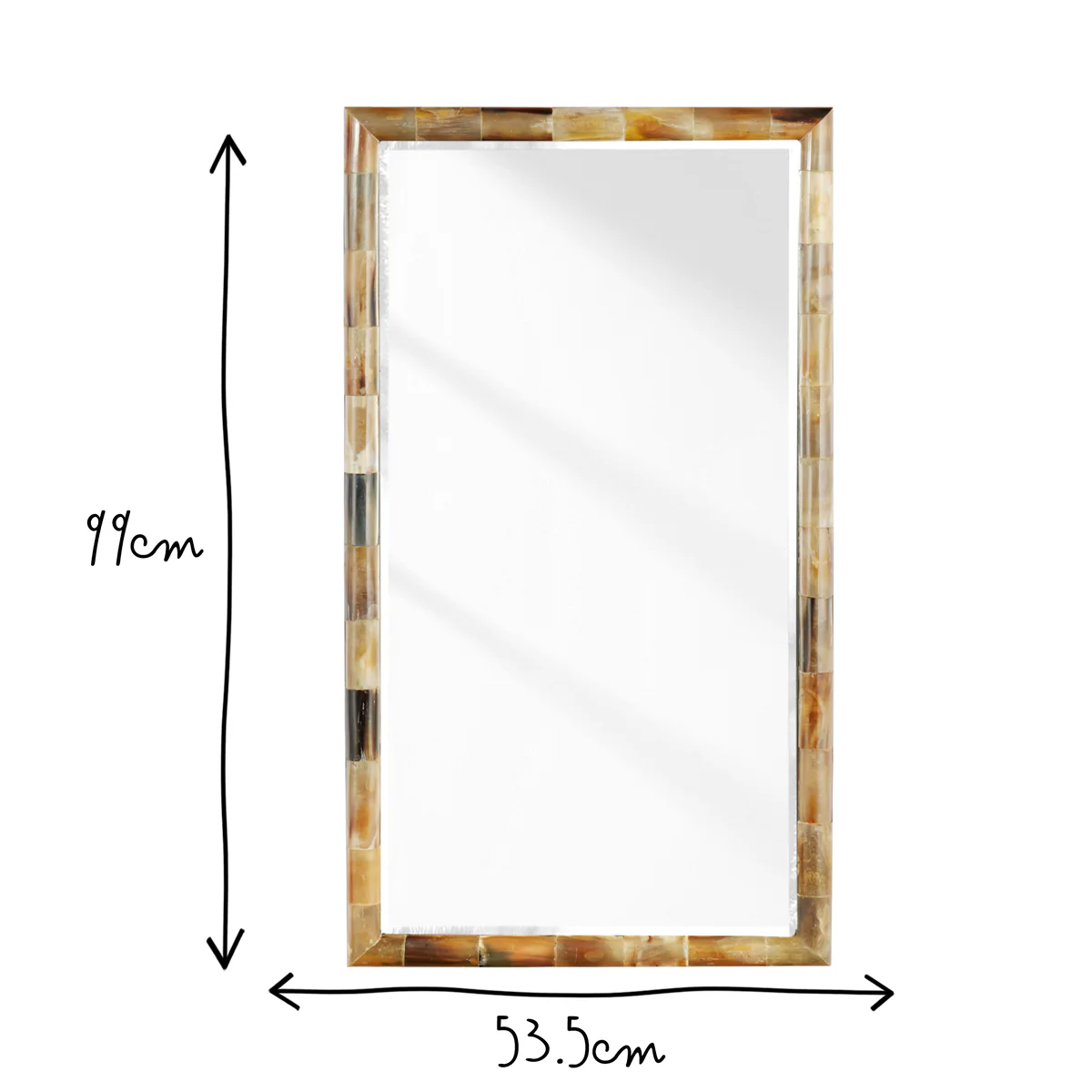 Tortie mirror in natural bone - Image 11