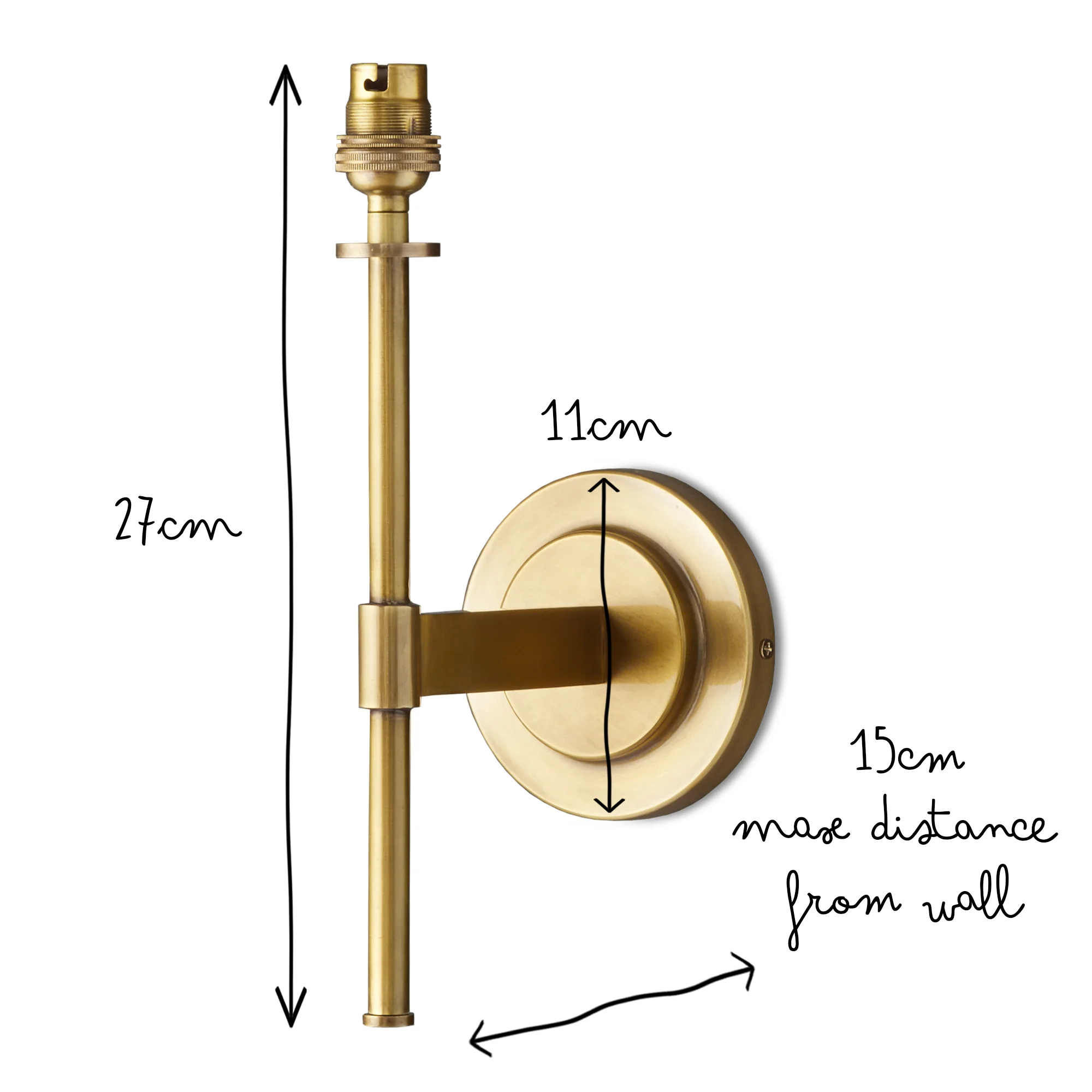 Tremmers wall fitting in antique brass - Image 6