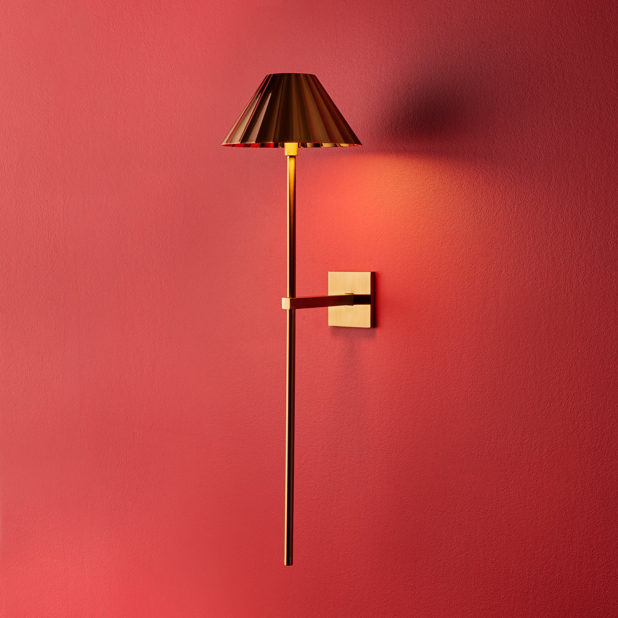 Larger Twinky rechargeable wall light in antique brass - Image 2