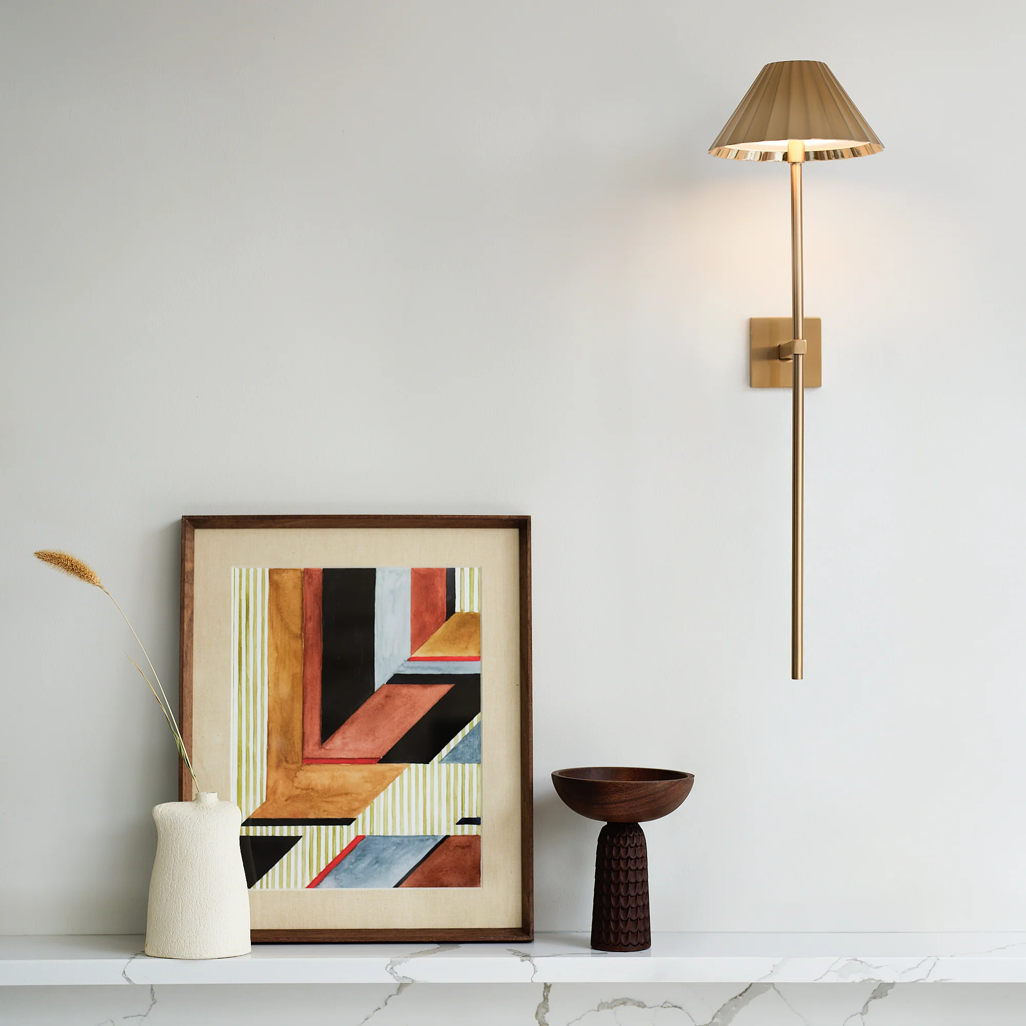 Larger Twinky rechargeable wall light in antique brass - Image 3