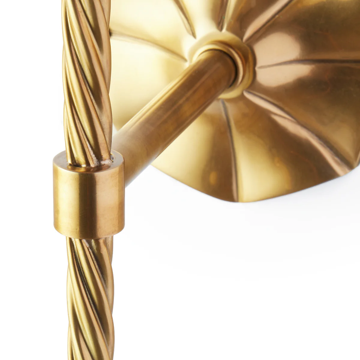 Twizzler wall fitting in antique brass - Image 3