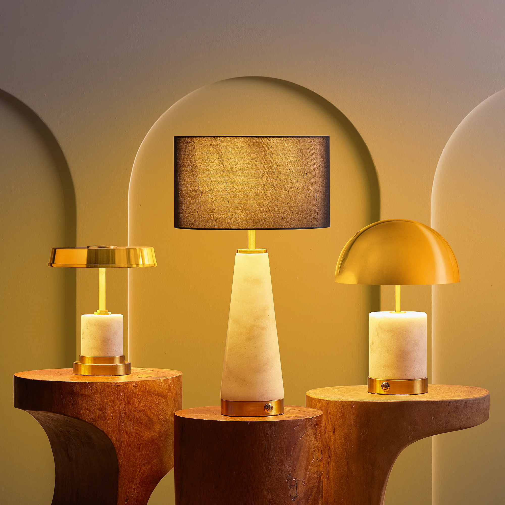 Utopia rechargeable table lamp in white marble - Image 12