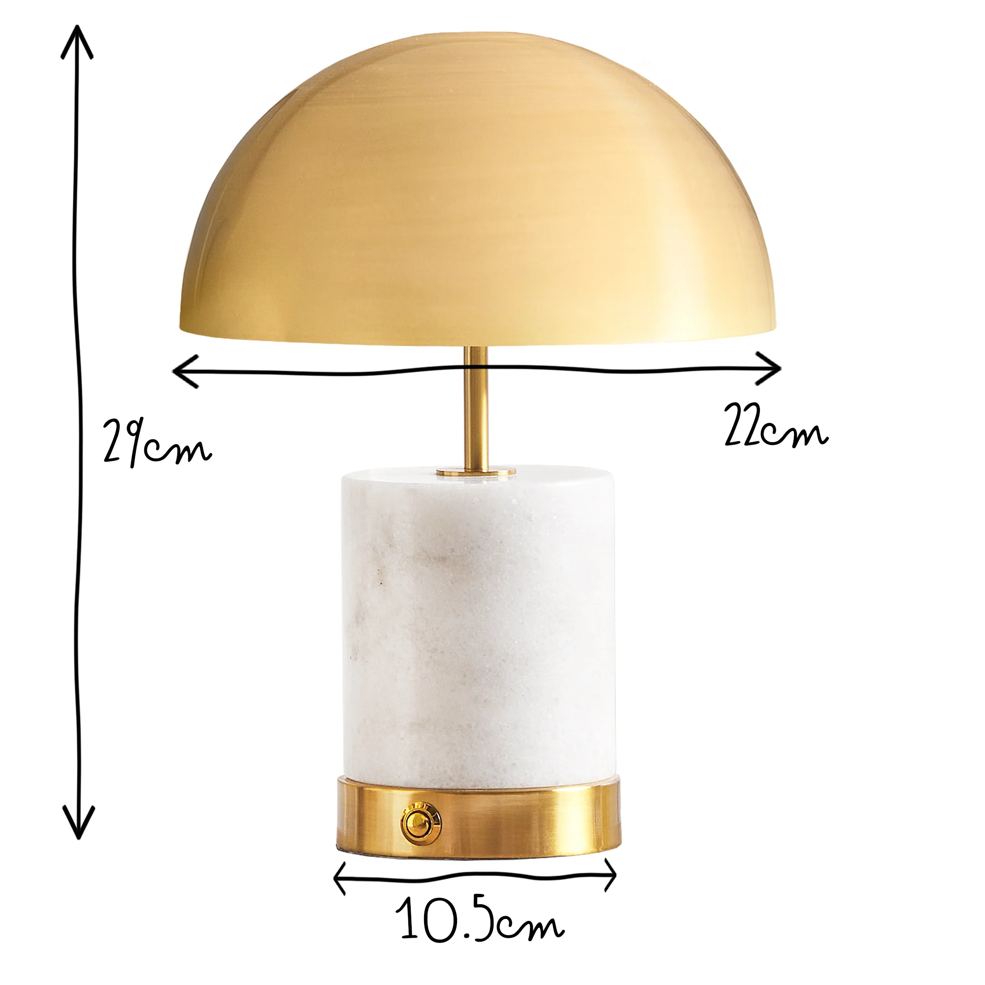 Utopia rechargeable table lamp in white marble - Image 13