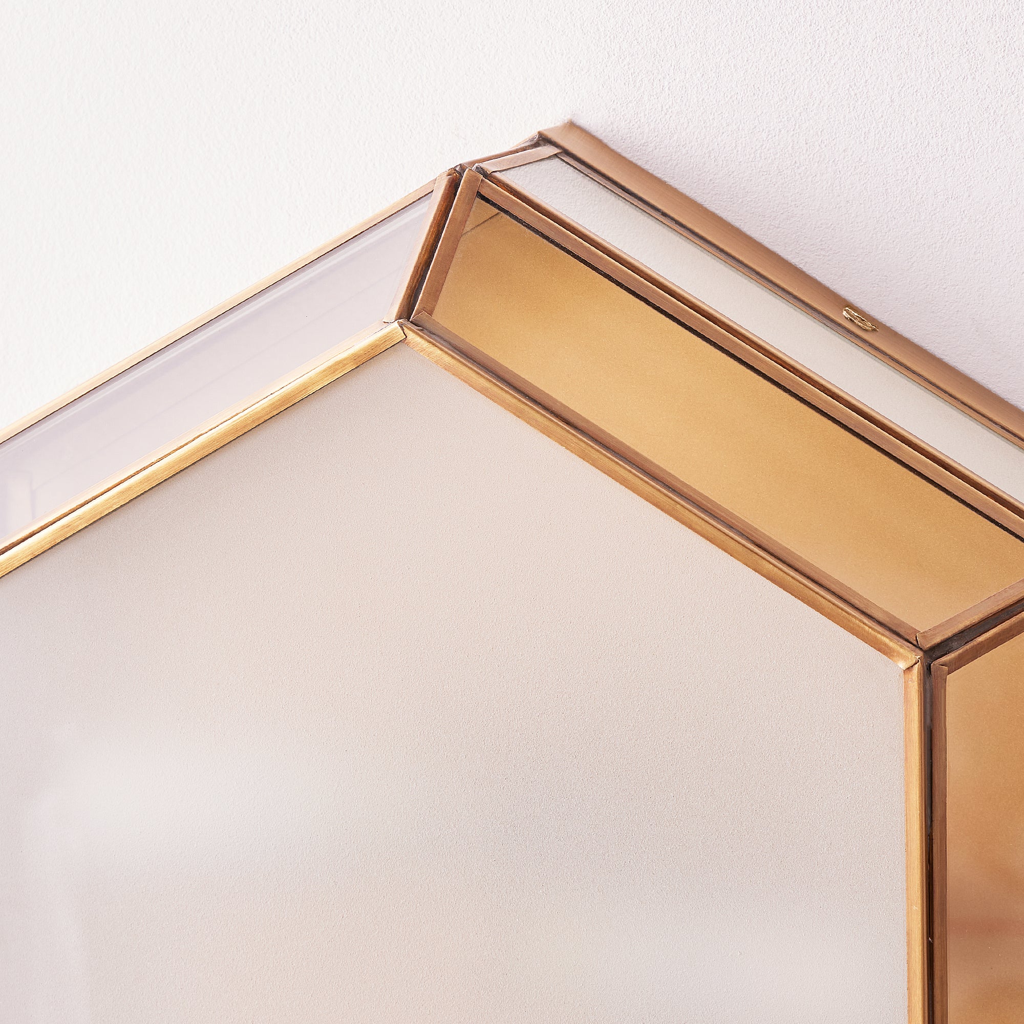 Vendome IP44 flush ceiling light in brass and frosted glass - Image 4