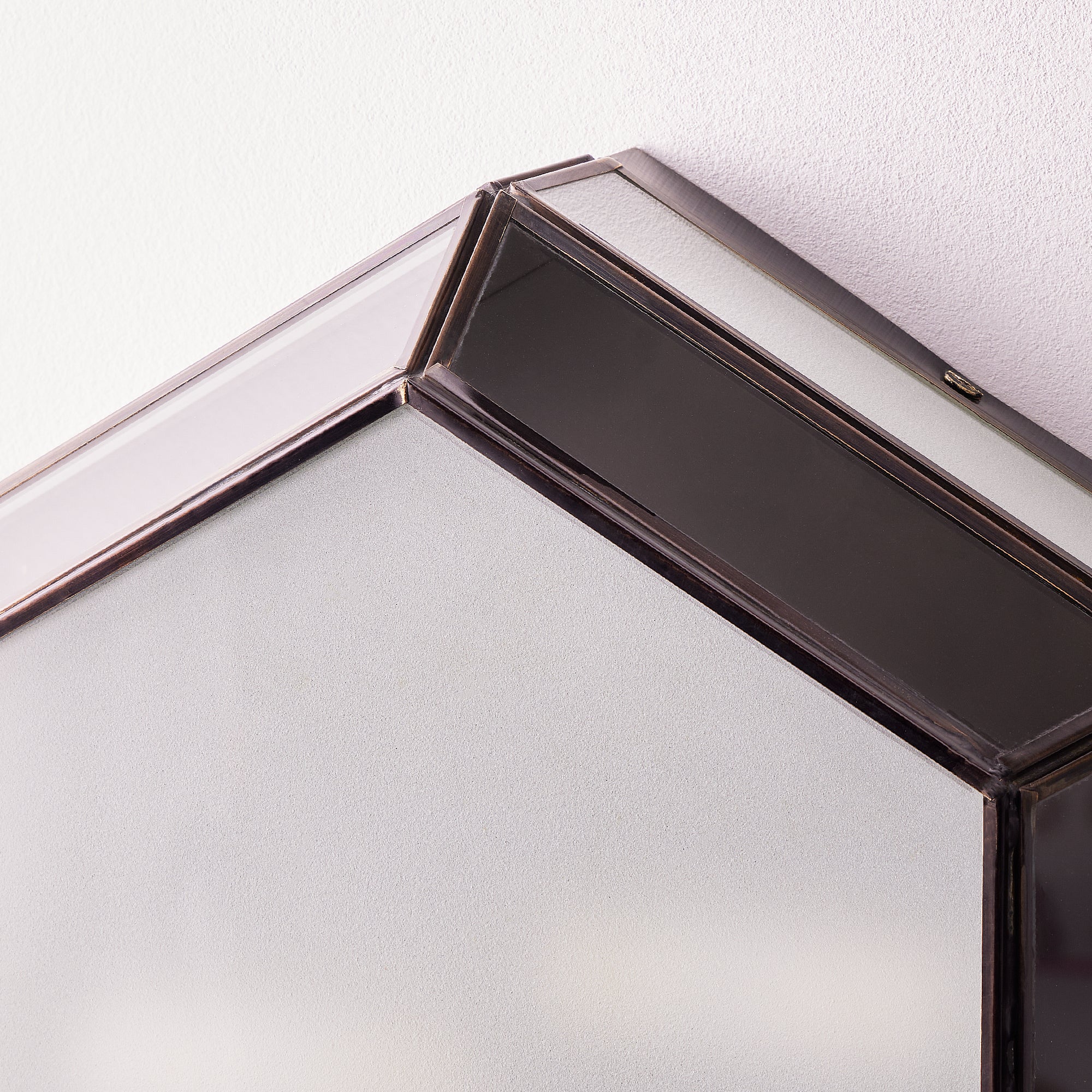 Vendome IP44 flush ceiling light in bronze and frosted glass - Image 4