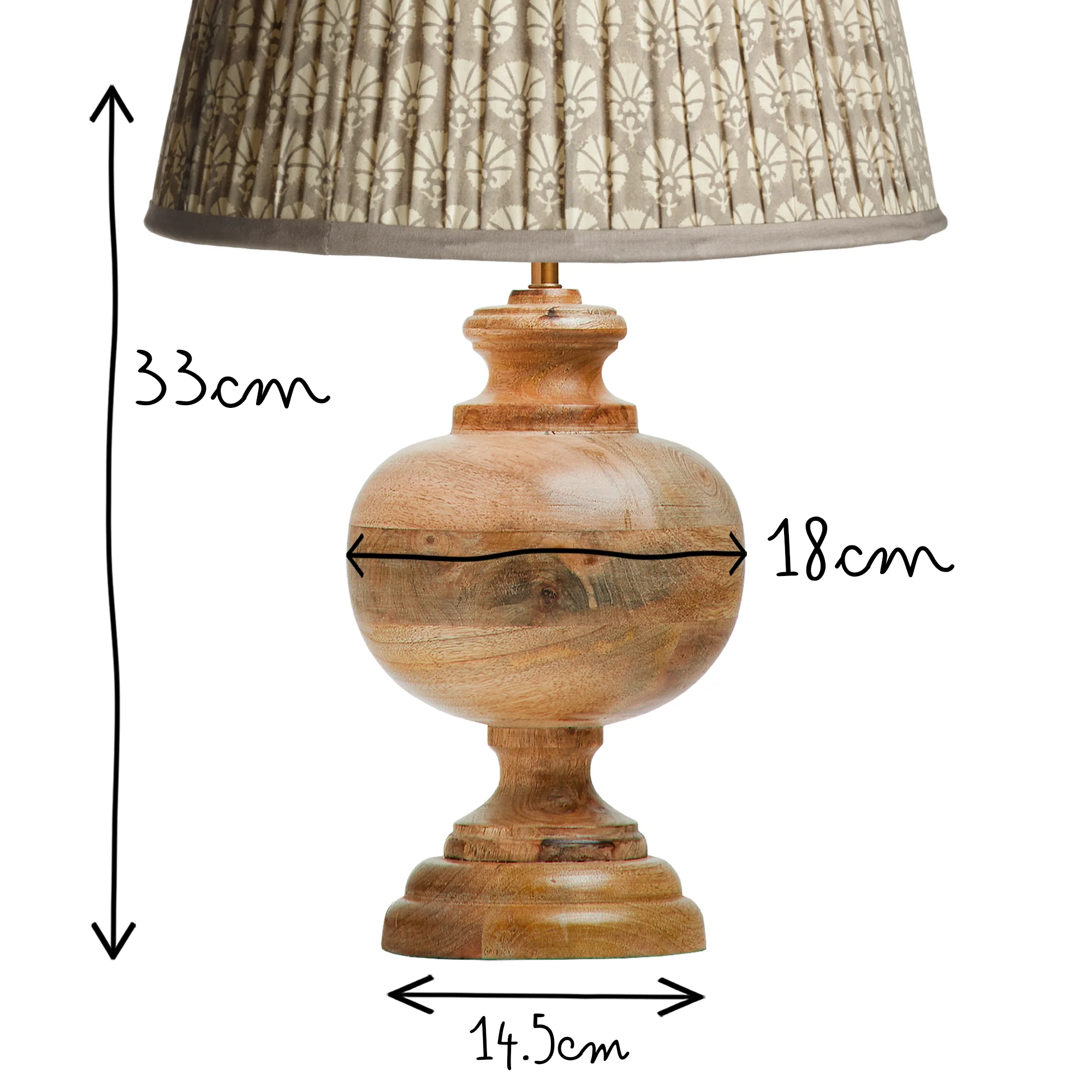 Venus table lamp in natural wood - Image 9