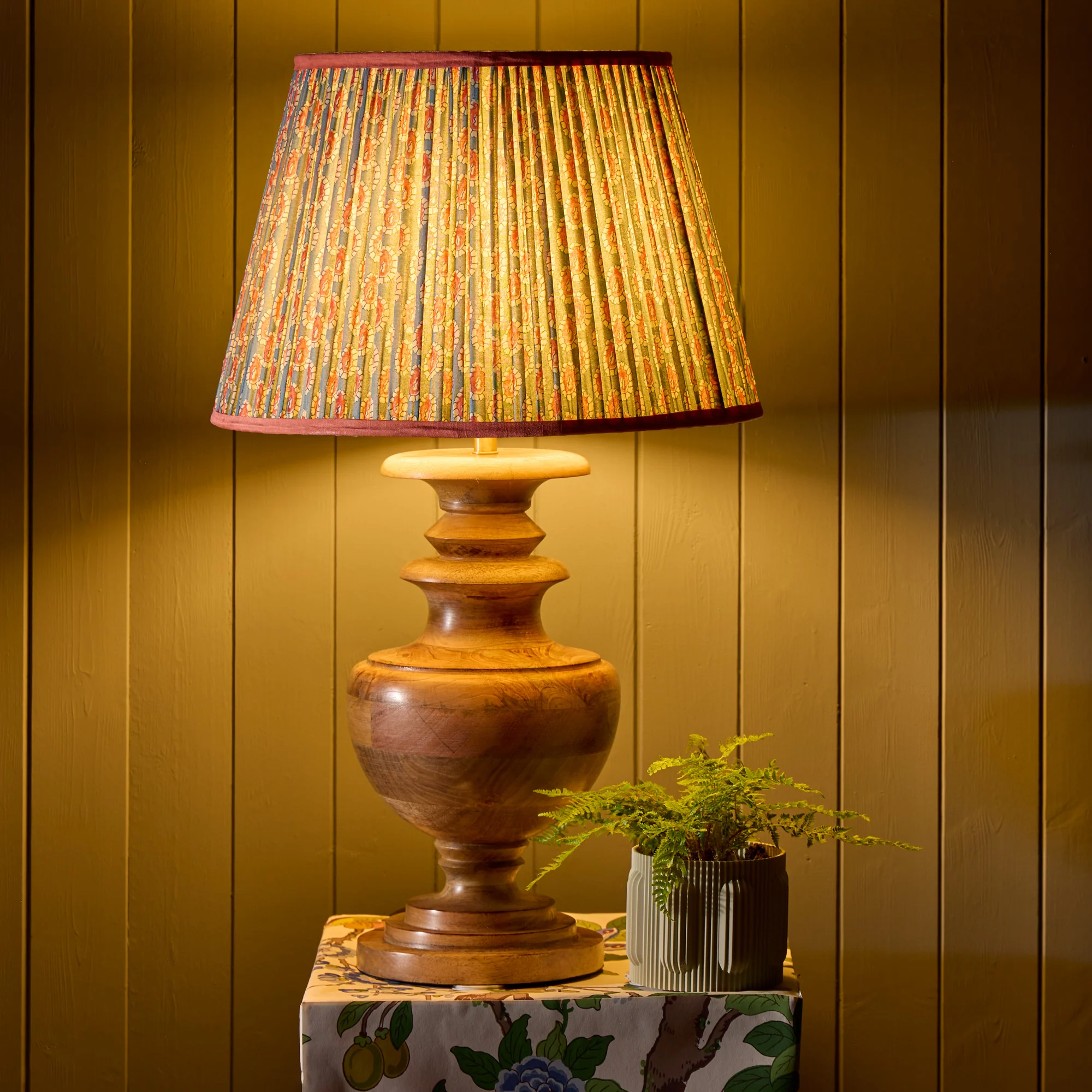 Verona table lamp in burnt wood - Image 5