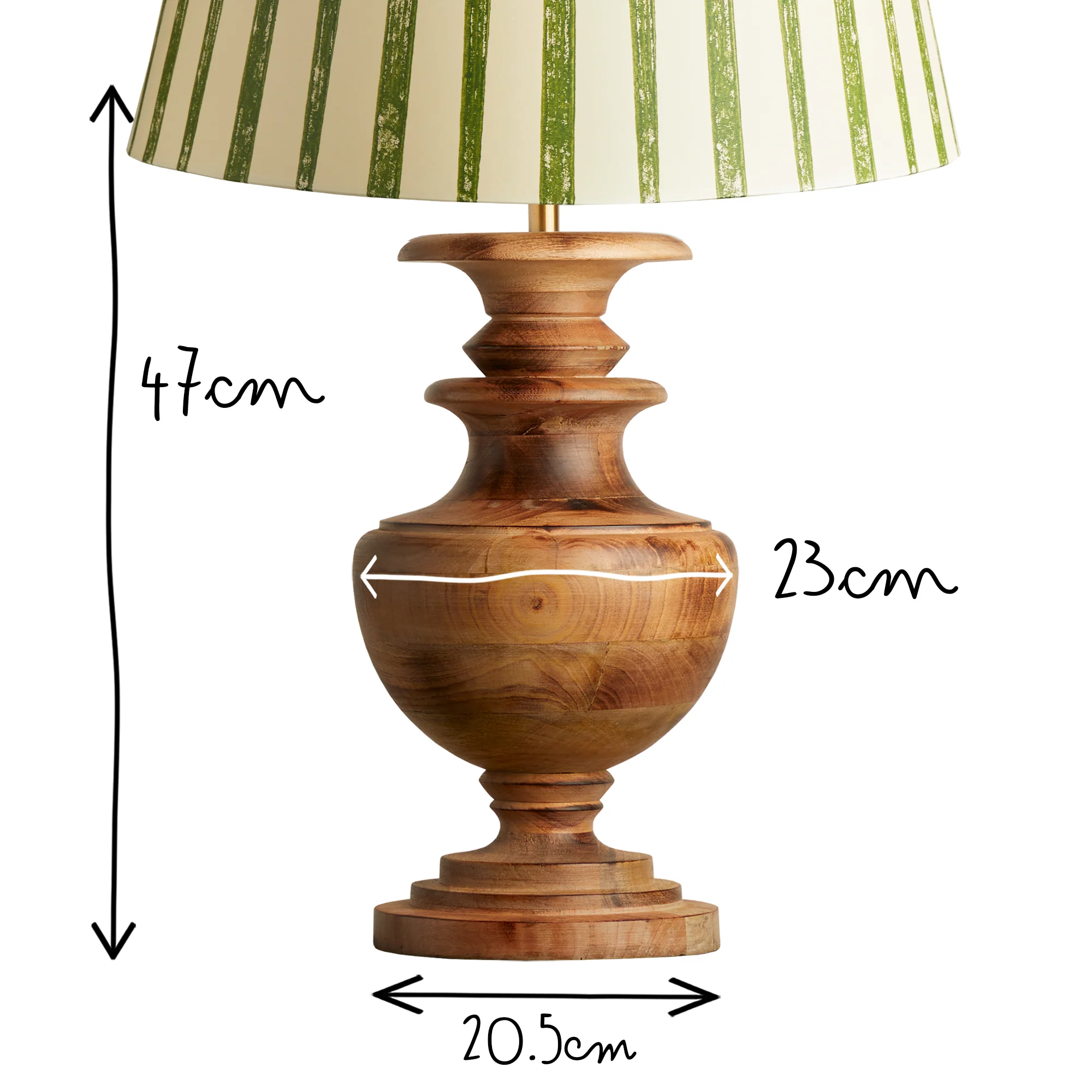Verona table lamp in burnt wood - Image 9