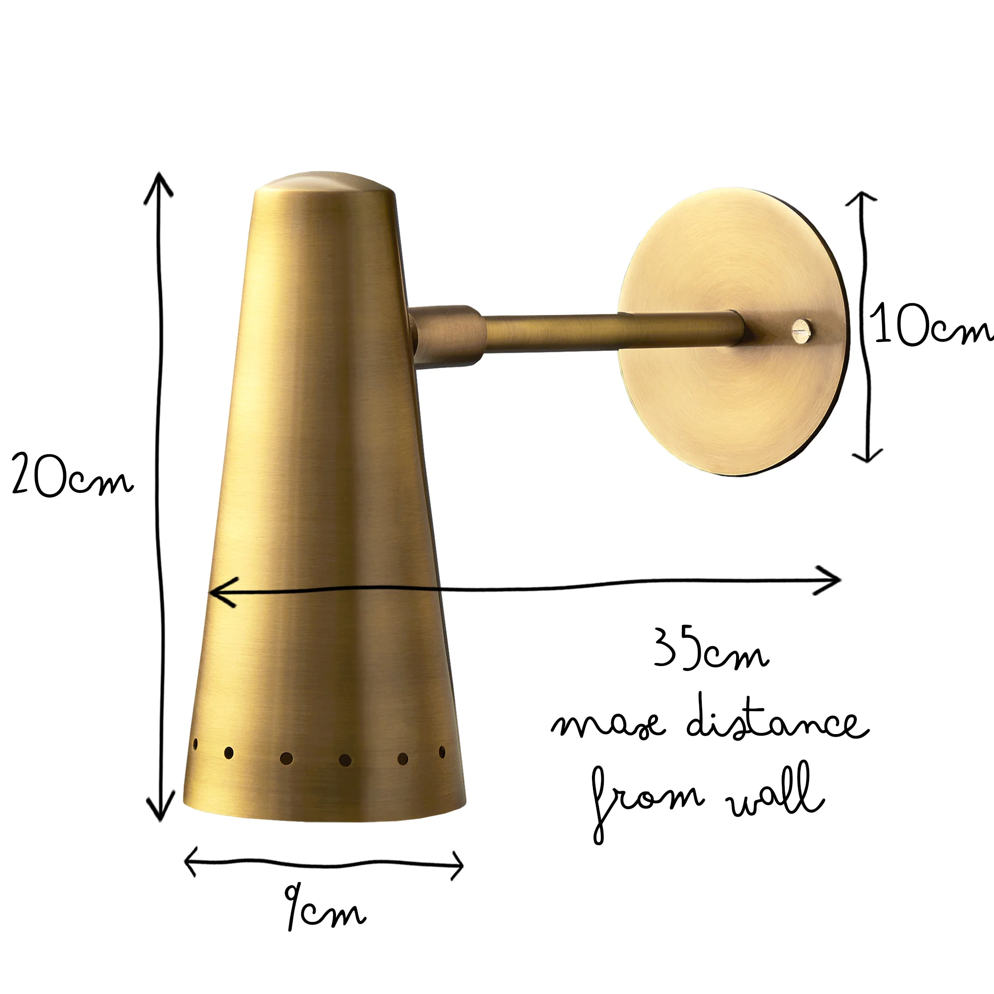 Vincent wall light in antique brass - Image 11