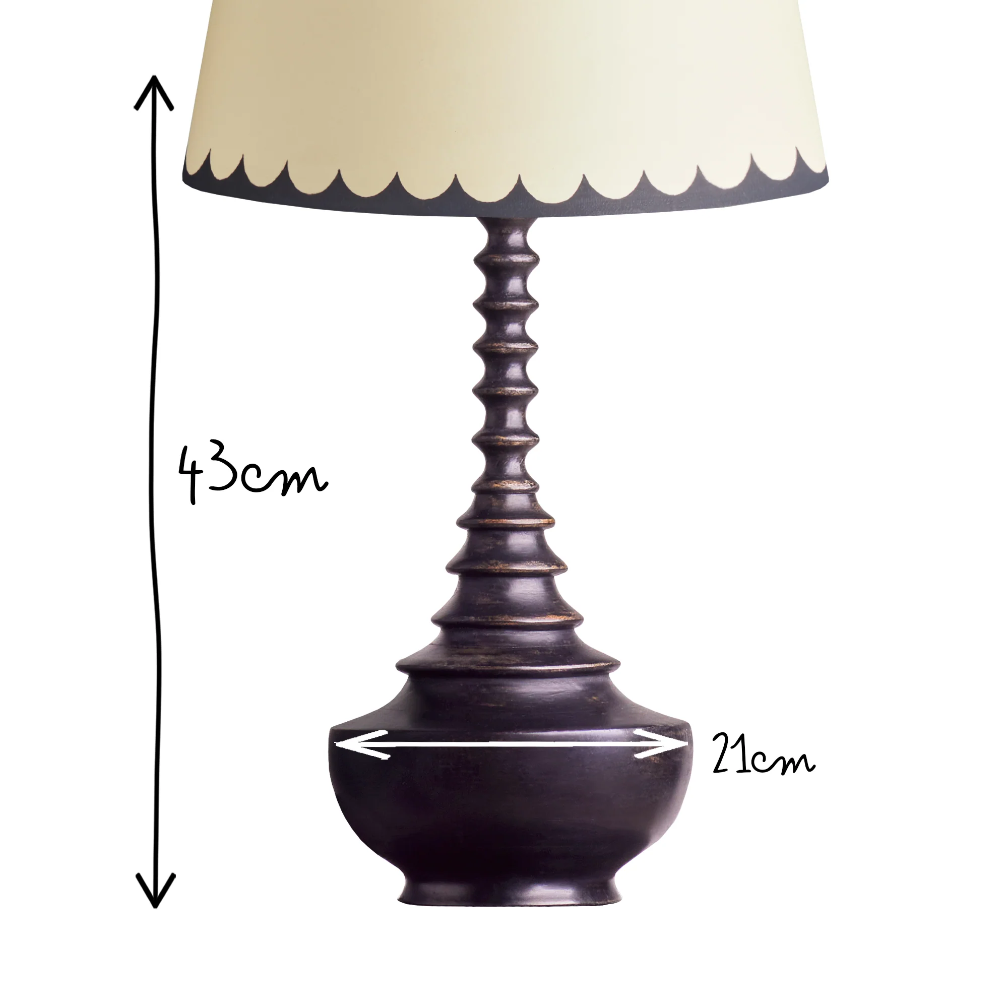Vivian table lamp in ebony - Image 8