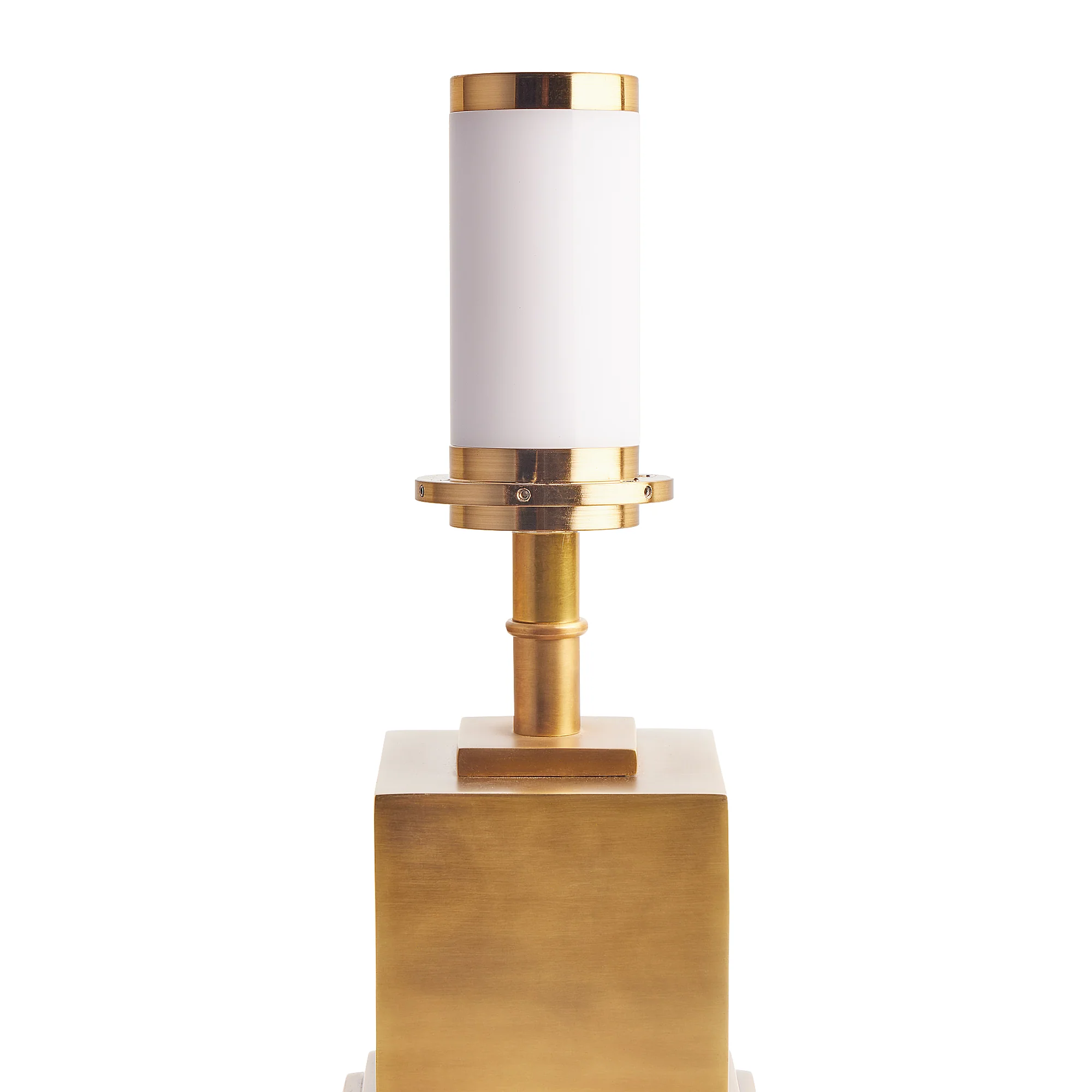 Walter rechargeable table lamp with an antiqued brass finish - Image 9