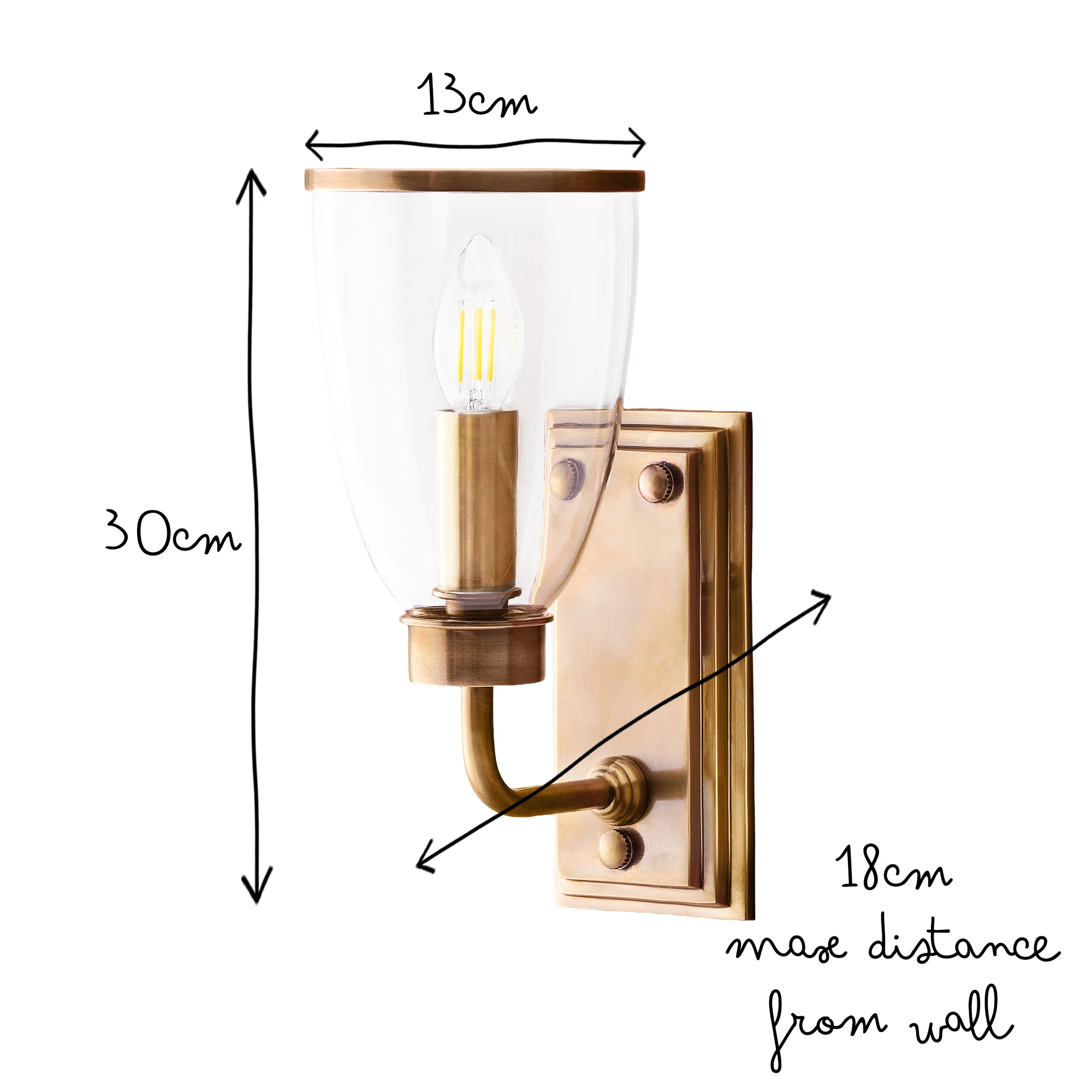 Waterloo wall light in antiqued brass - Image 10