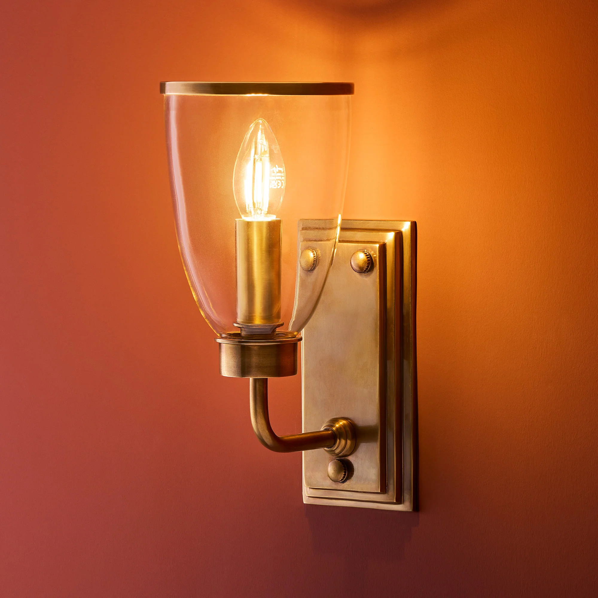 Waterloo wall light in antiqued brass - Image 2