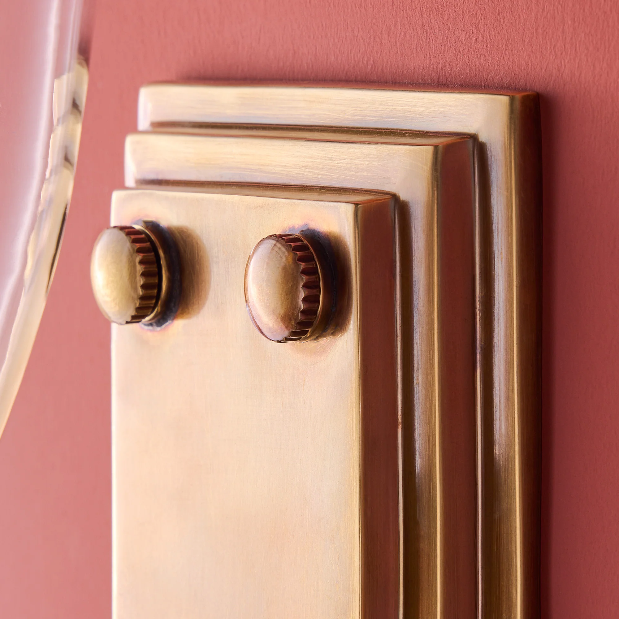 Waterloo wall light in antiqued brass - Image 3