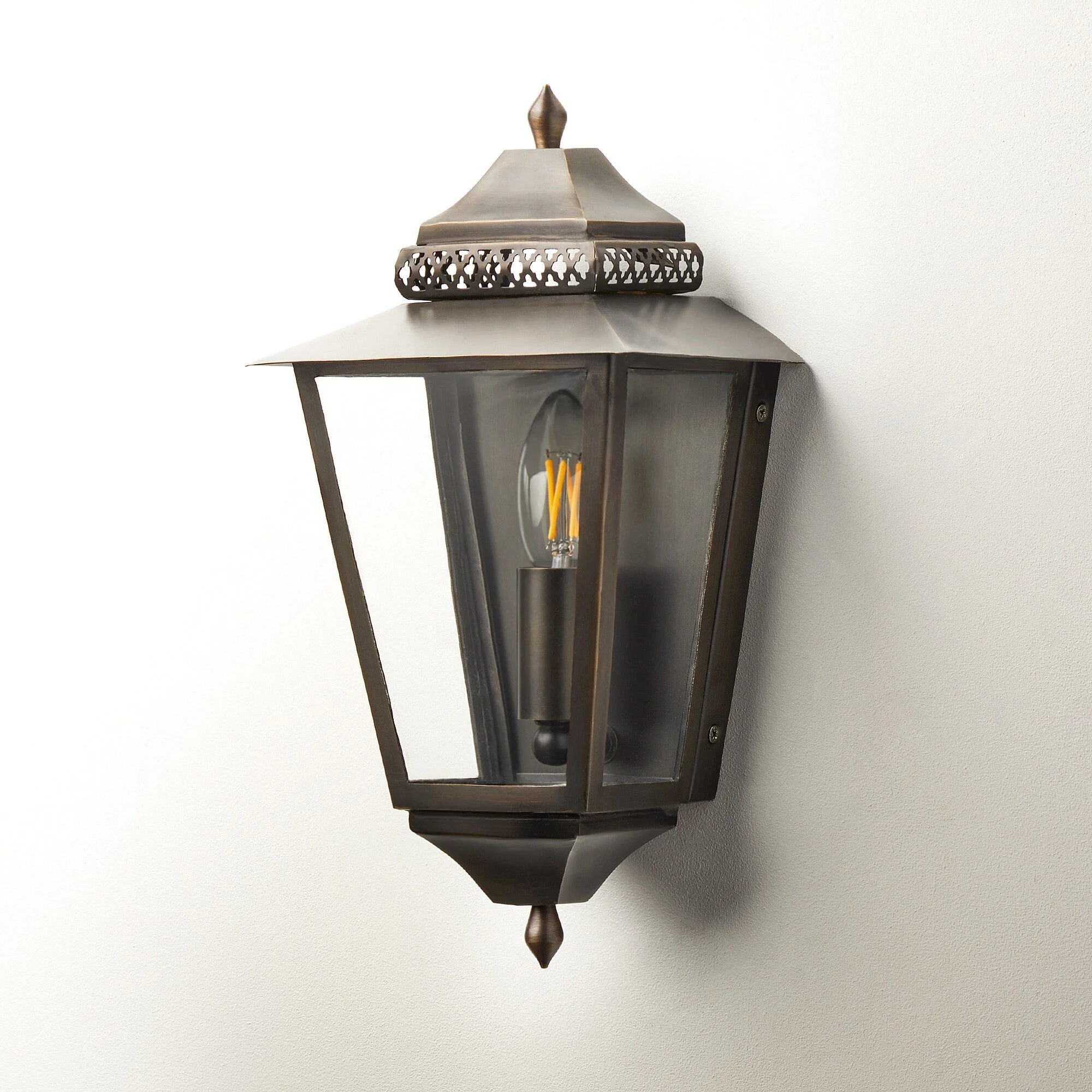 Westport IP44 exterior wall light in bronze - Image 2
