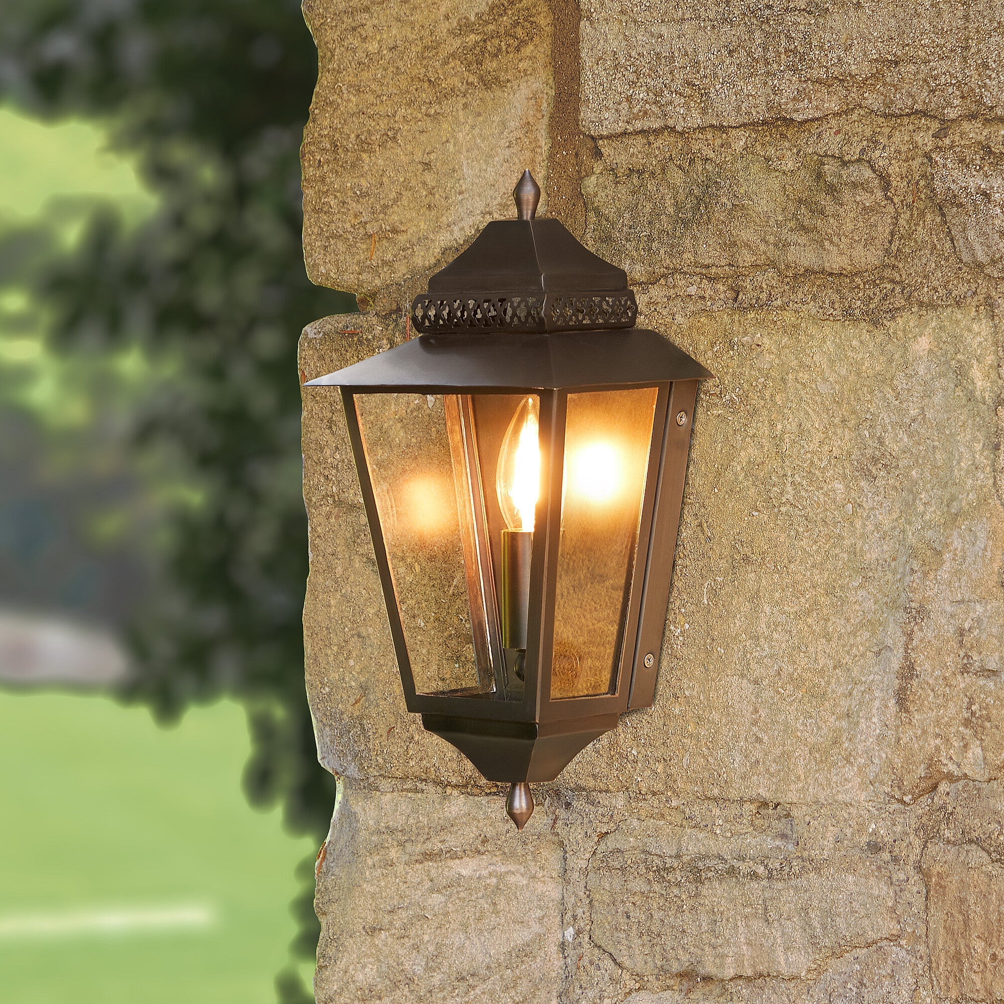 Westport IP44 exterior wall light in bronze - Image 7