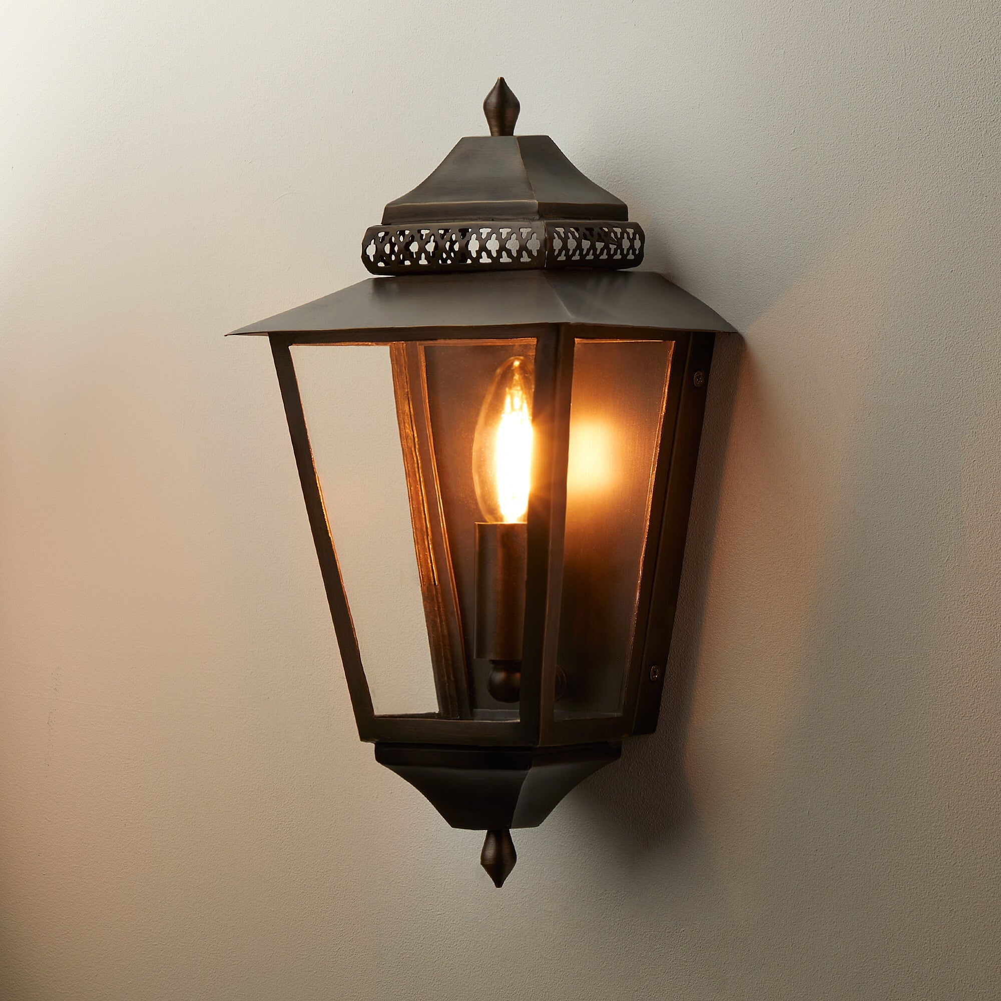 Westport IP44 exterior wall light in bronze - Image 9