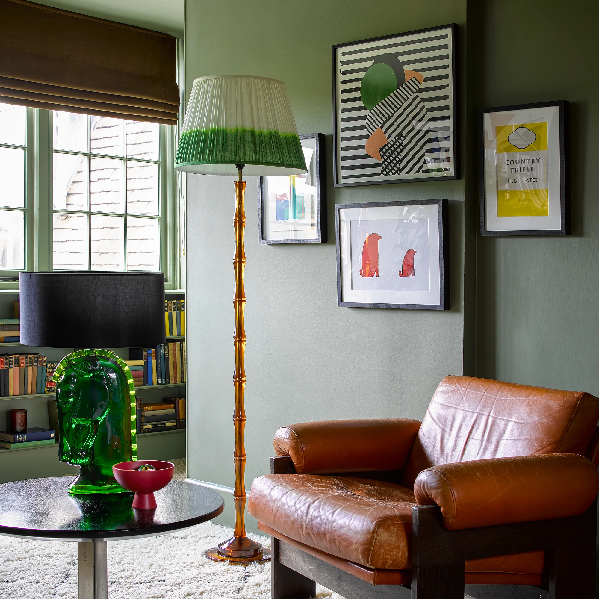 Whinny table lamp in green resin - Image 14