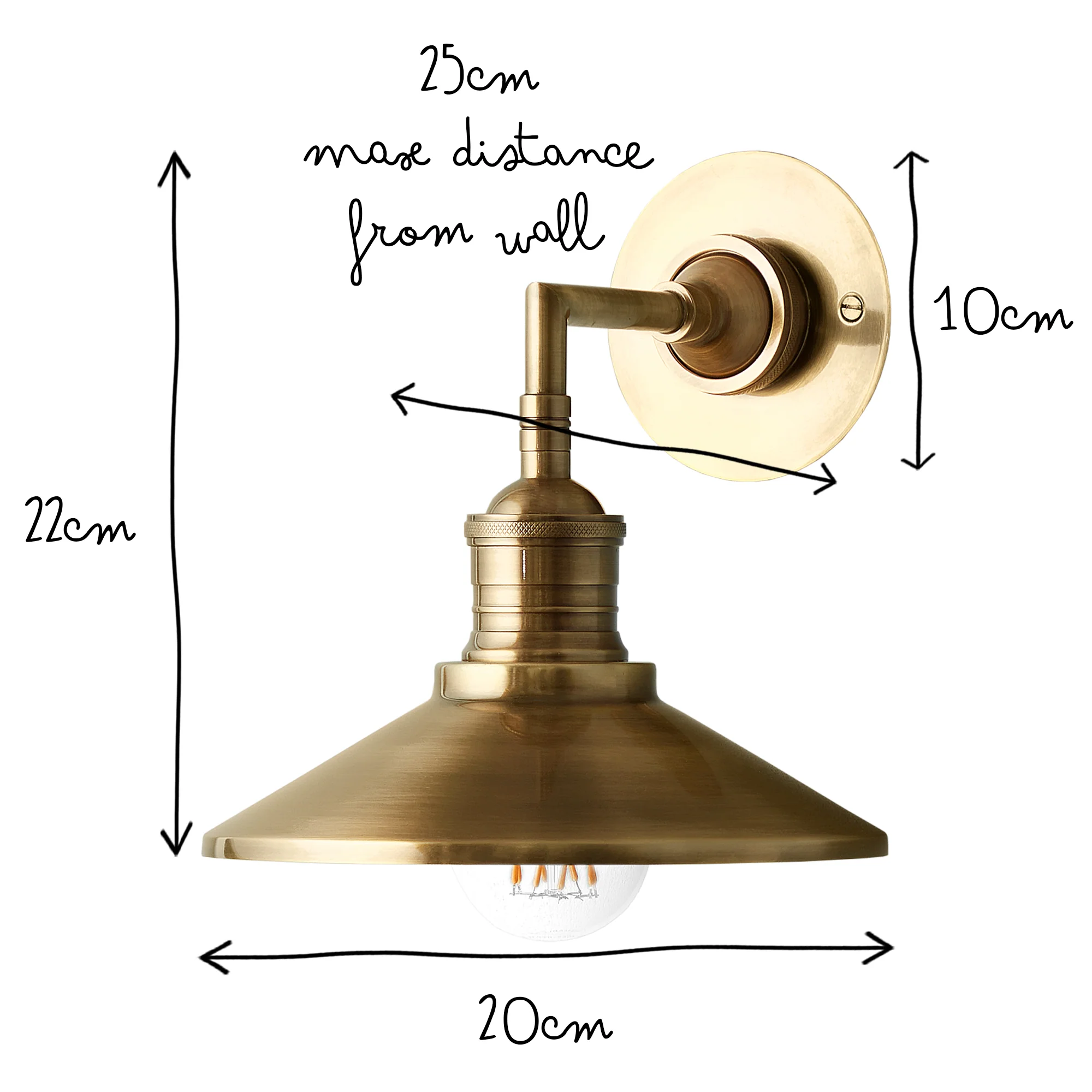 Whizzer wall light in antique brass - Image 10