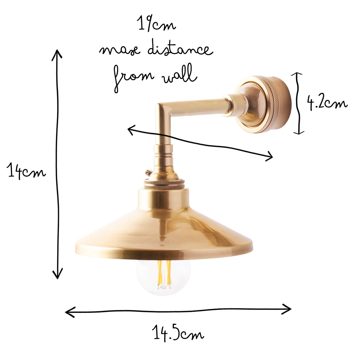 Whizzlet wall light in brass - Image 11