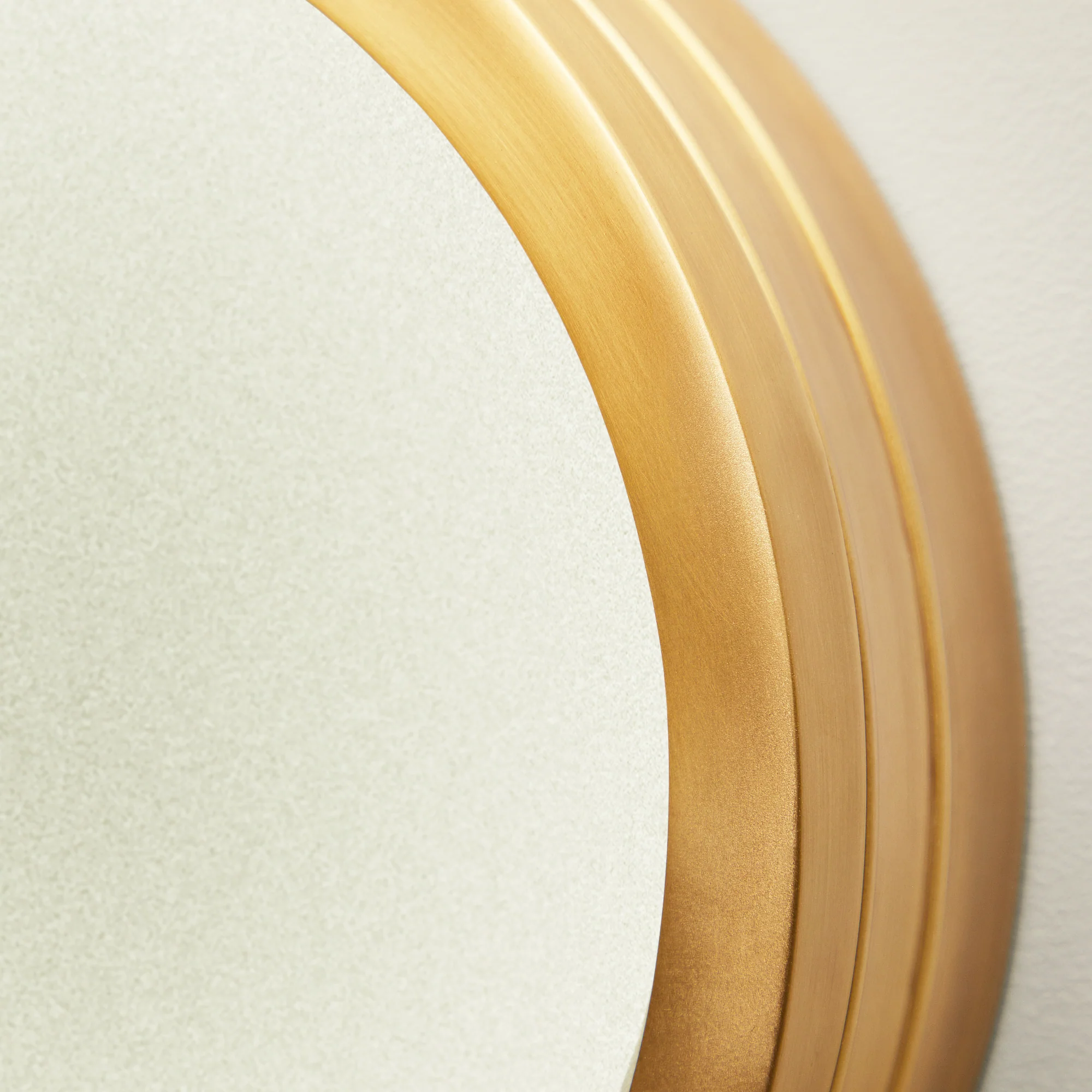 Wisteria IP44 flush ceiling light in antique brass and frosted glass - Image 3