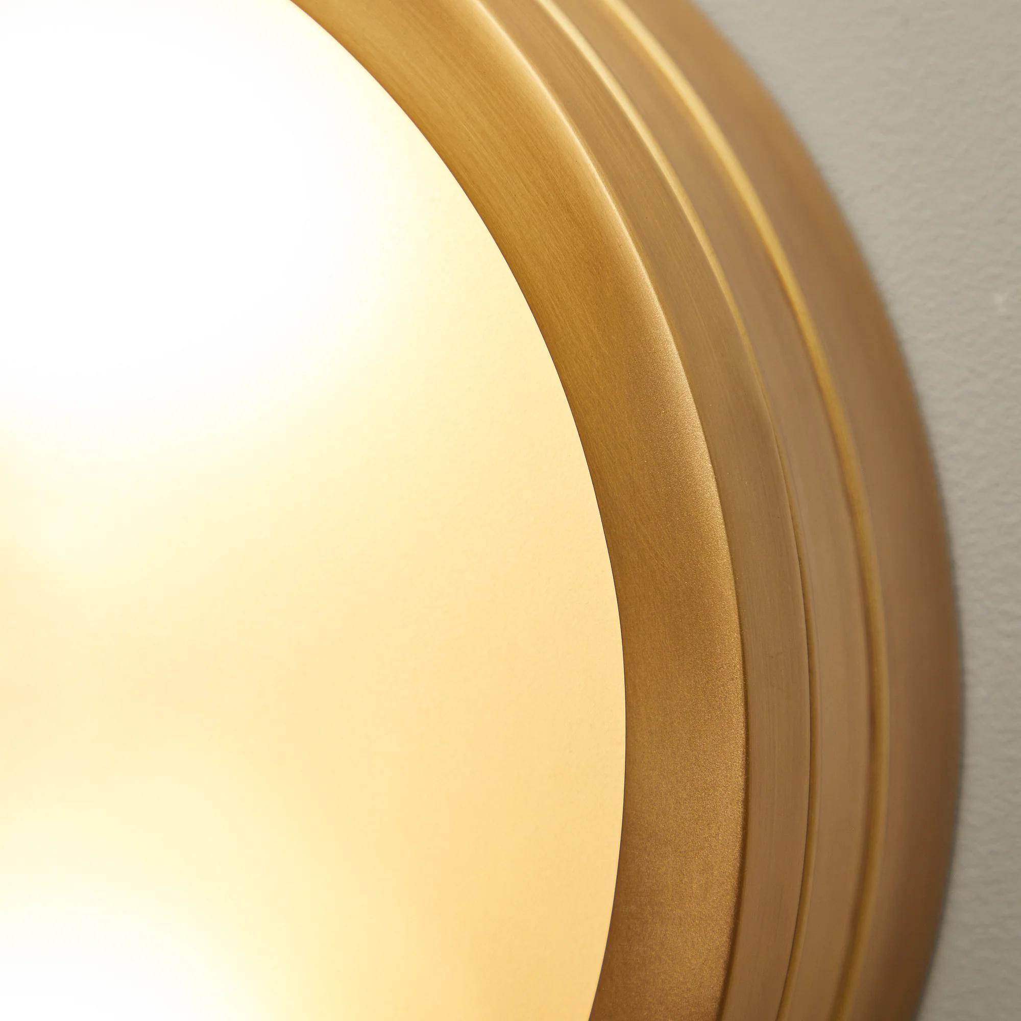 Wisteria IP44 flush ceiling light in antique brass and frosted glass - Image 4