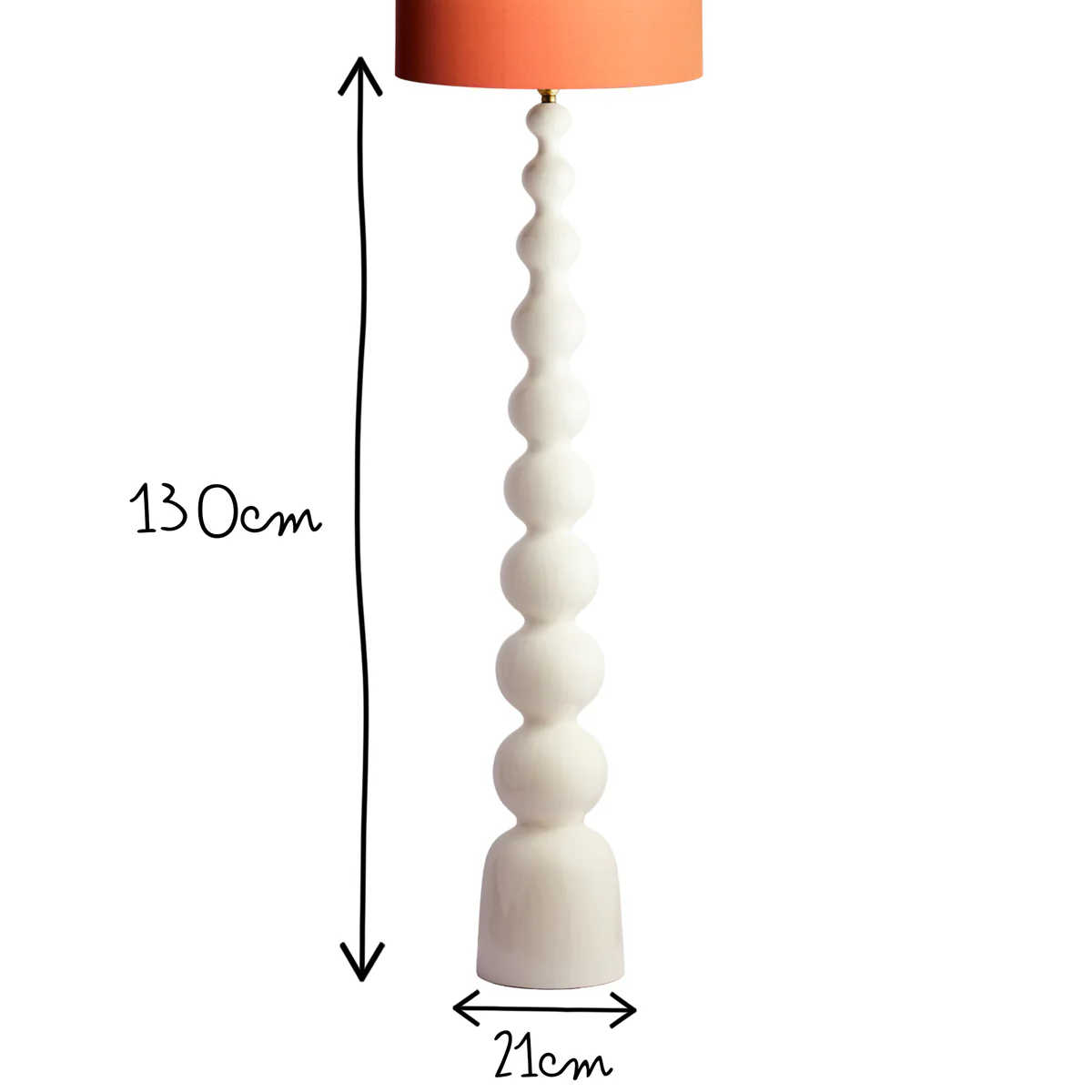 Wobster floor lamp in white lacquered wood - Image 6