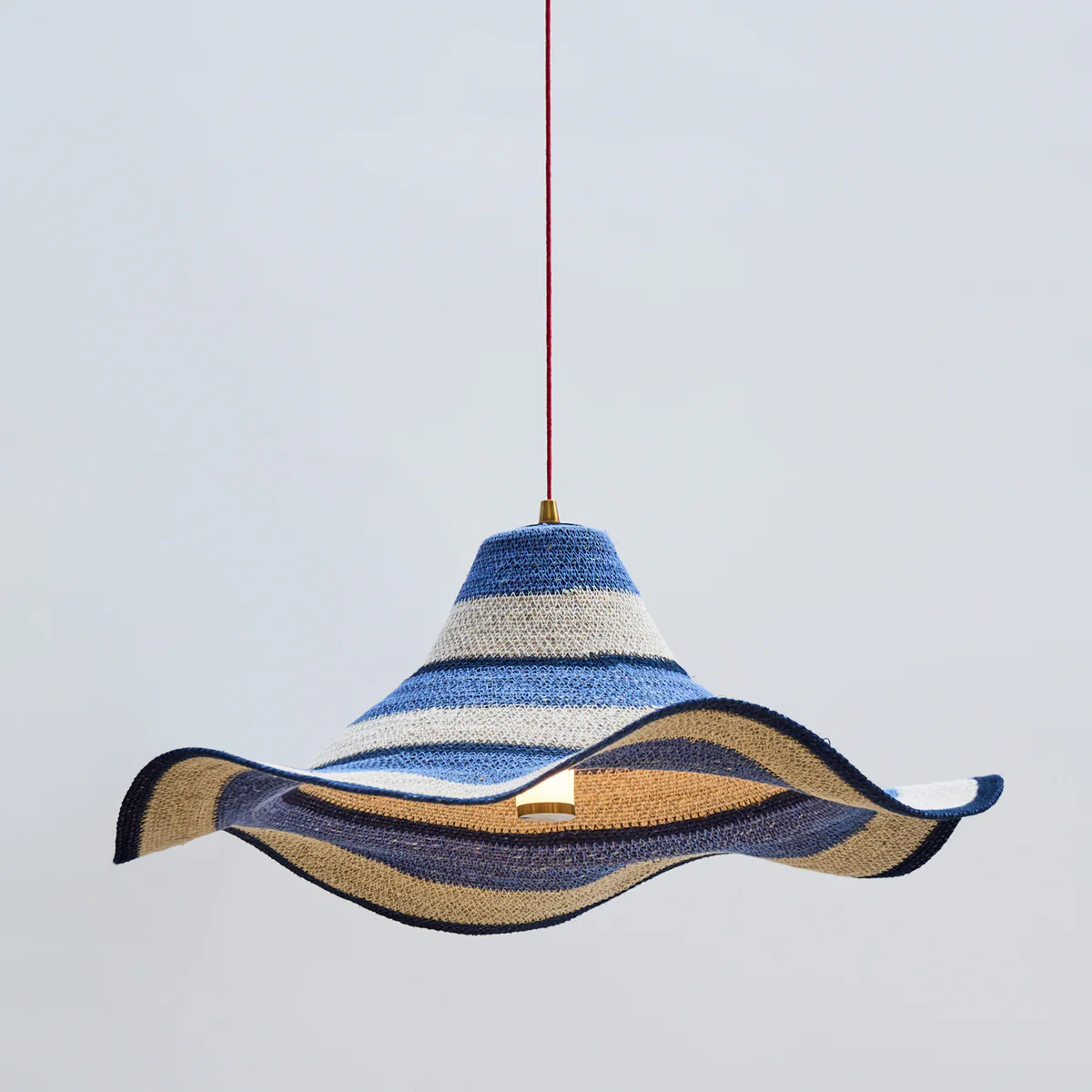 Wonky basket pendant shade in beachfront - Image 2