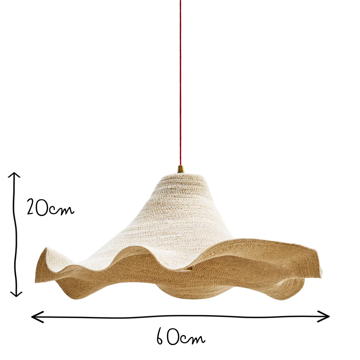 Wonky basket pendant shade in natural - Image 10