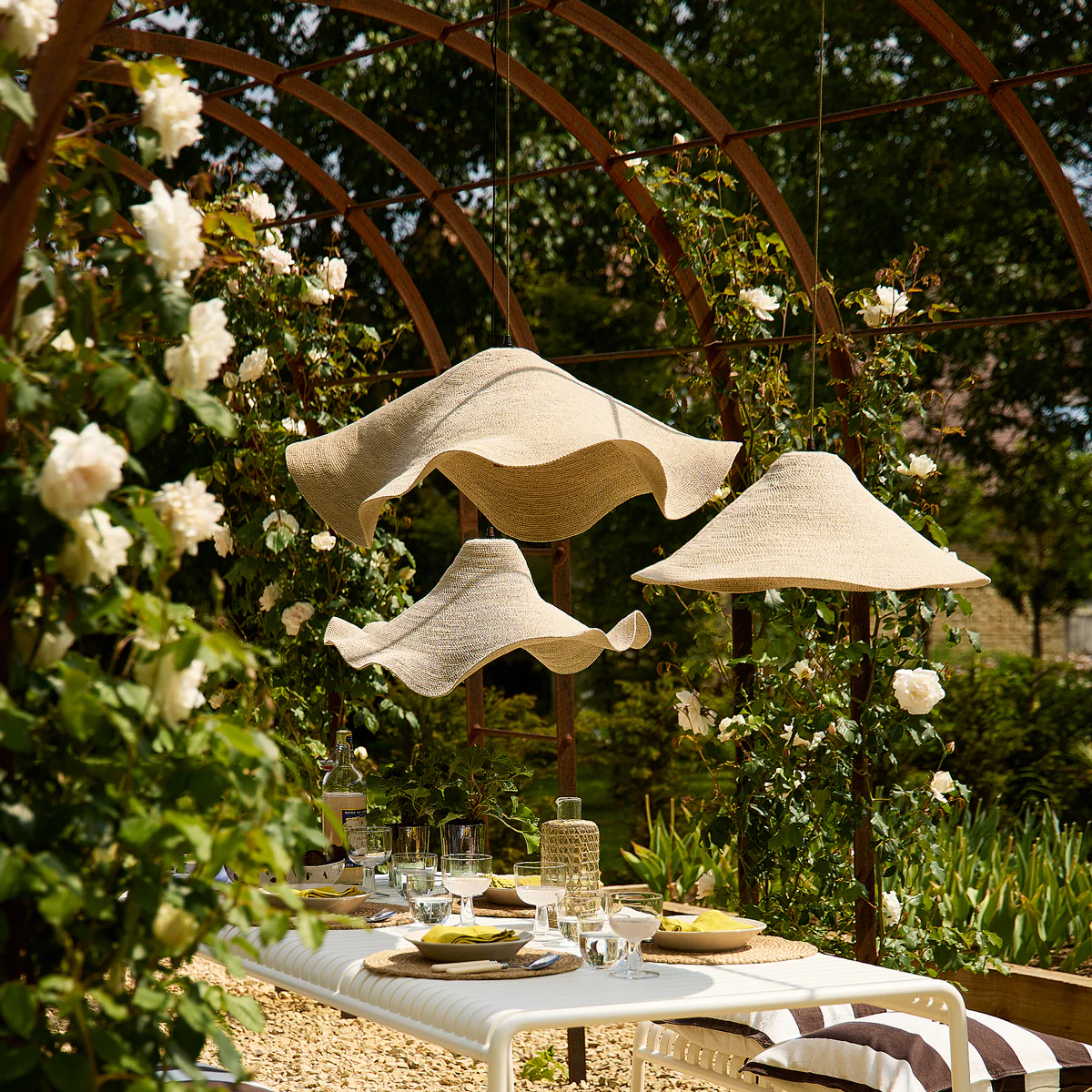 Wonky basket pendant shade in natural - Image 4