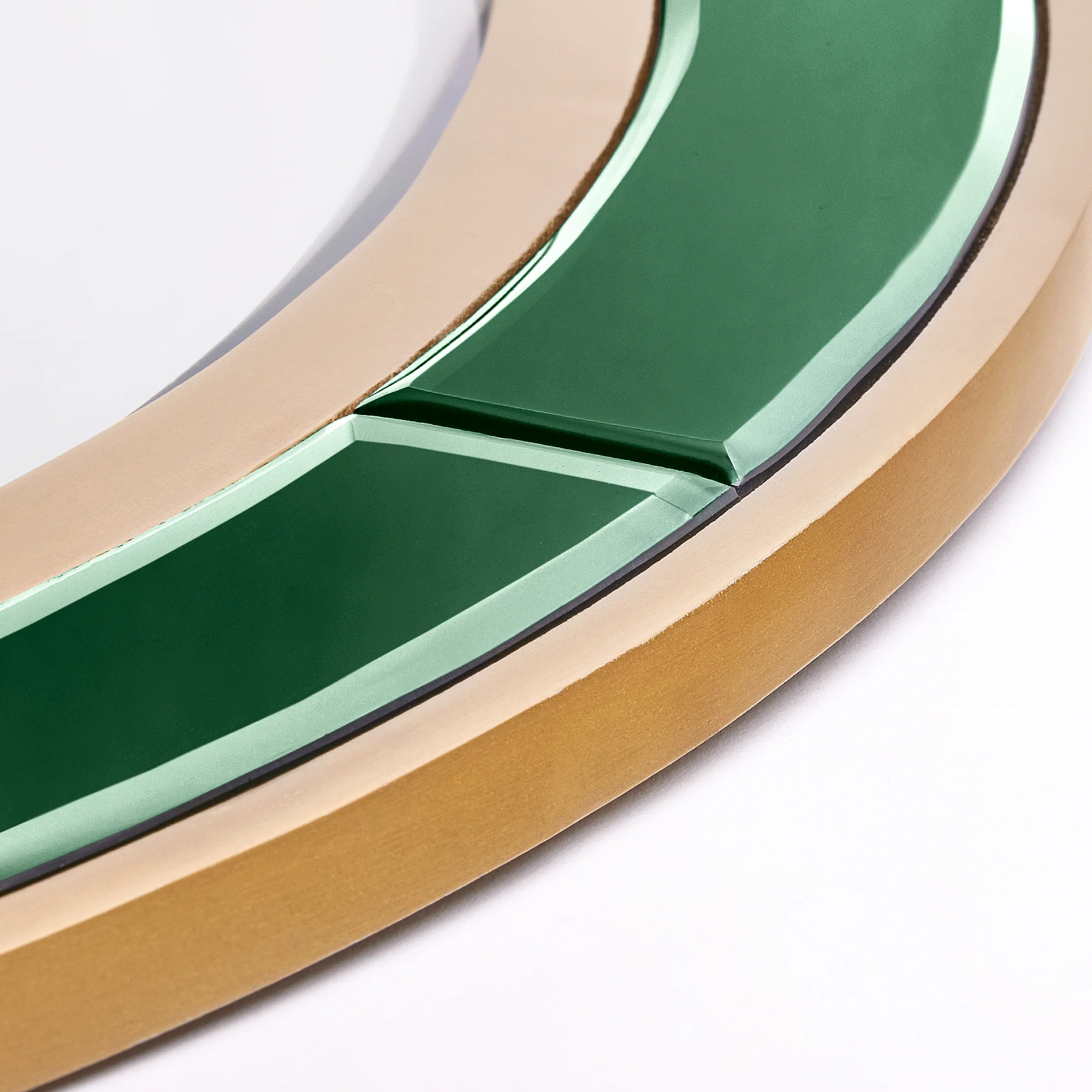 Zelda mirror in green glass with gold - Image 4