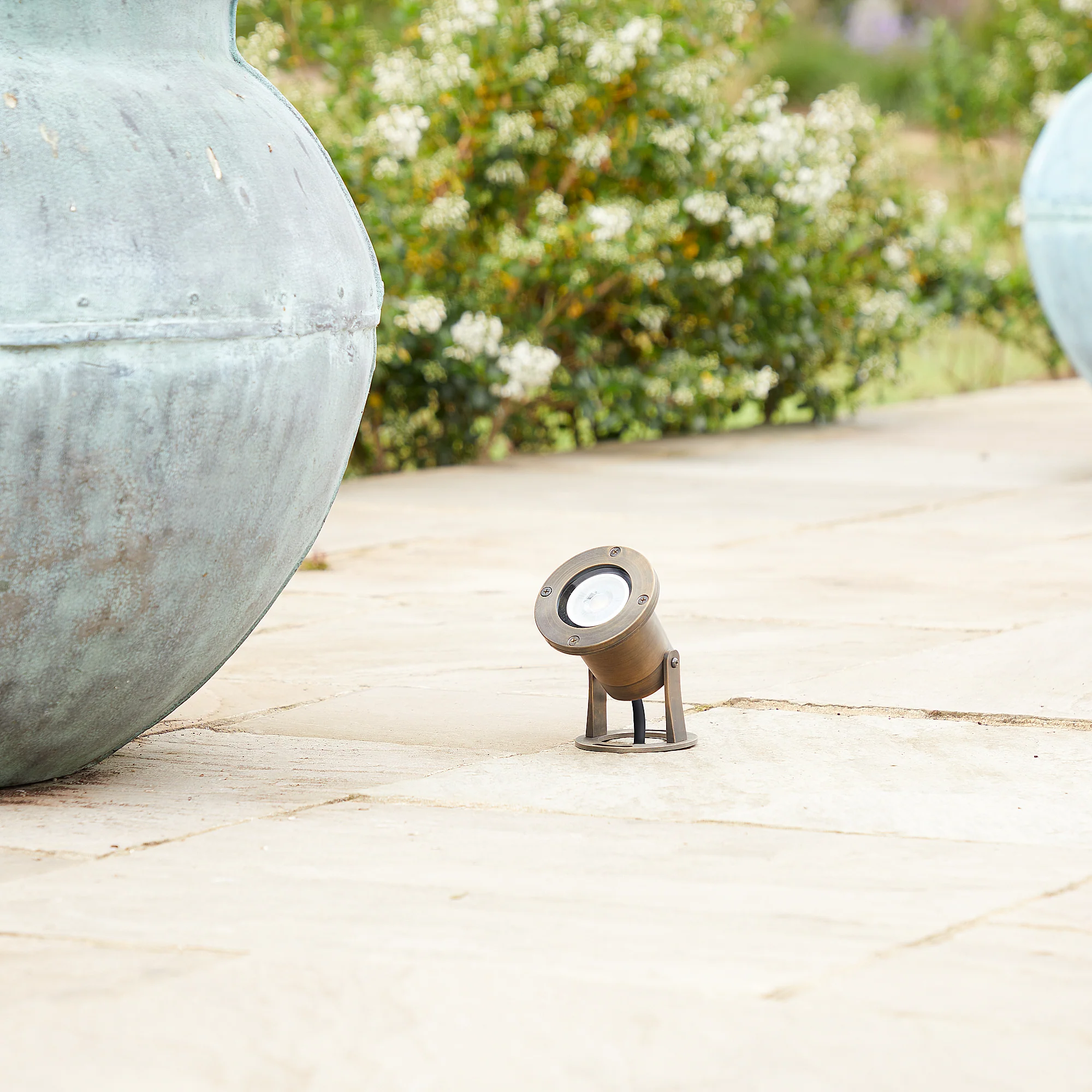 Zennor ip65 garden spotlight on adjustable bracket in bronze - Image 3