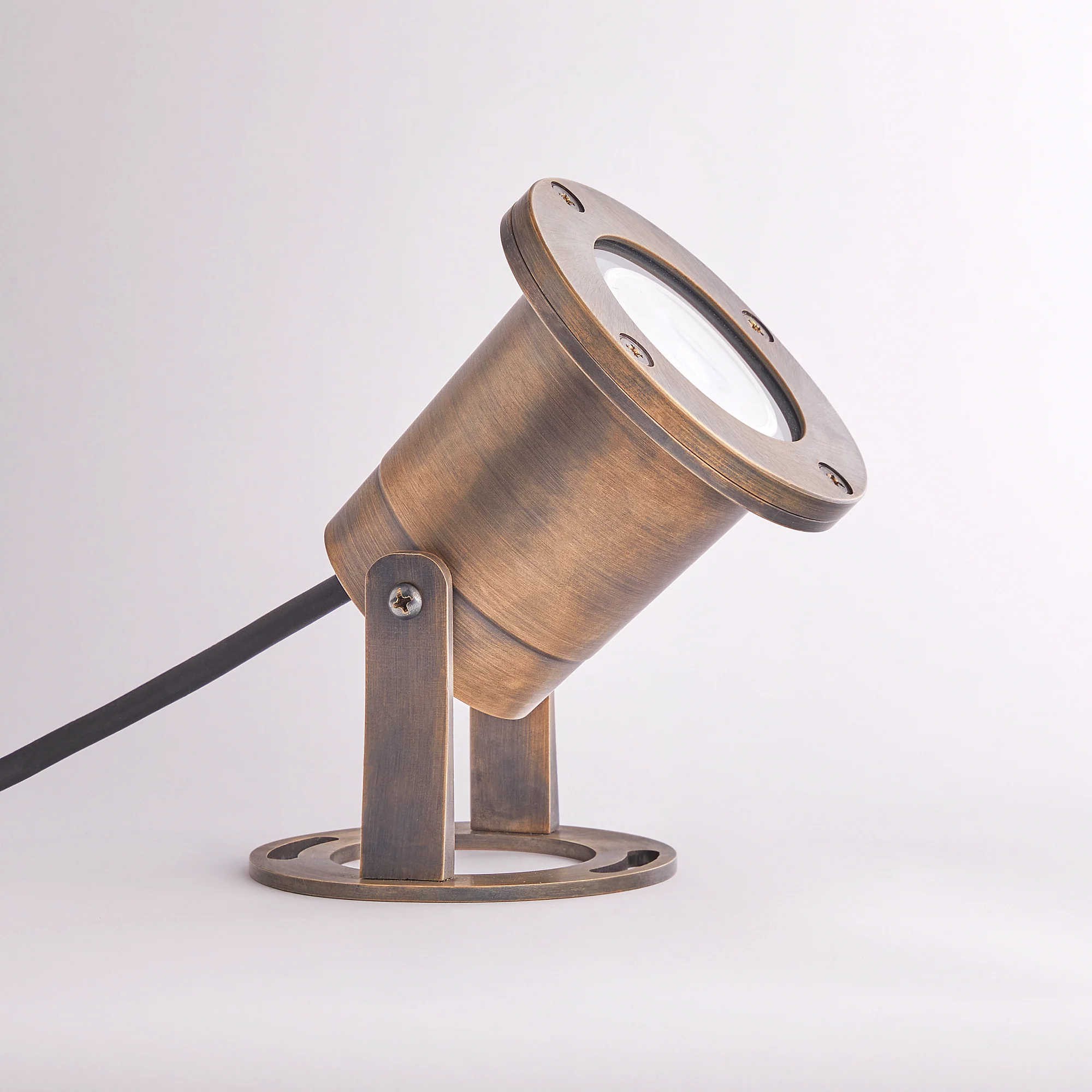 Zennor ip65 garden spotlight on adjustable bracket in bronze - Image 4