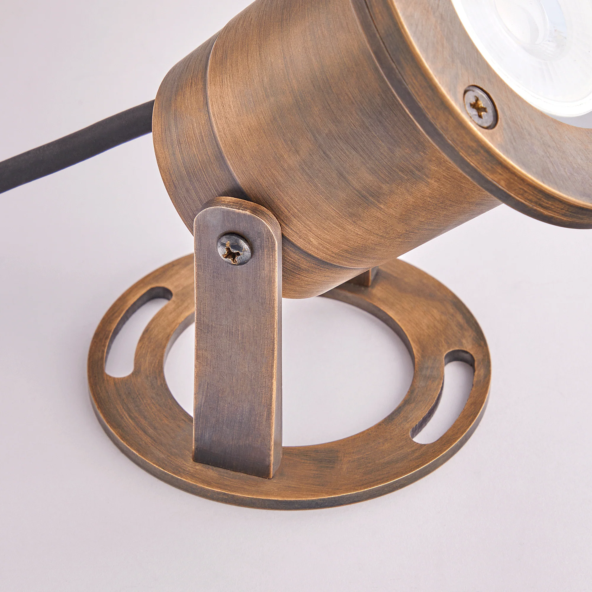 Zennor ip65 garden spotlight on adjustable bracket in bronze - Image 5