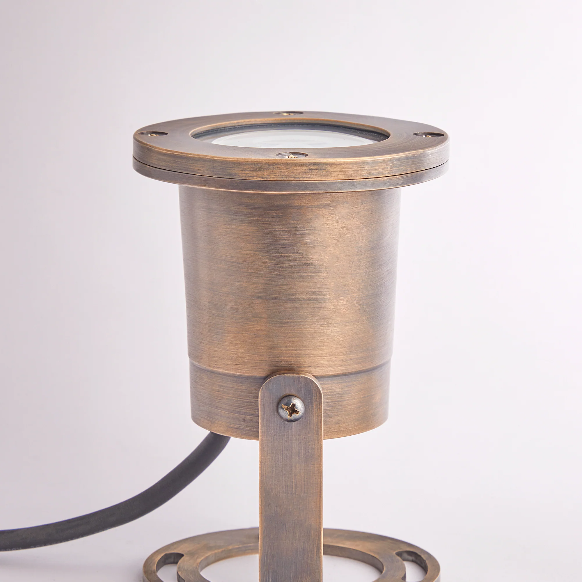 Zennor ip65 garden spotlight on adjustable bracket in bronze - Image 6