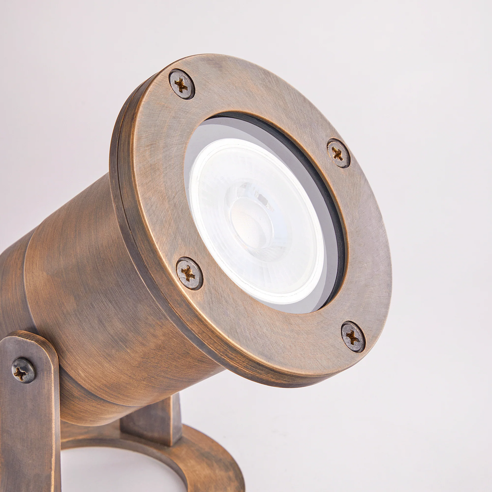 Zennor ip65 garden spotlight on adjustable bracket in bronze - Image 7