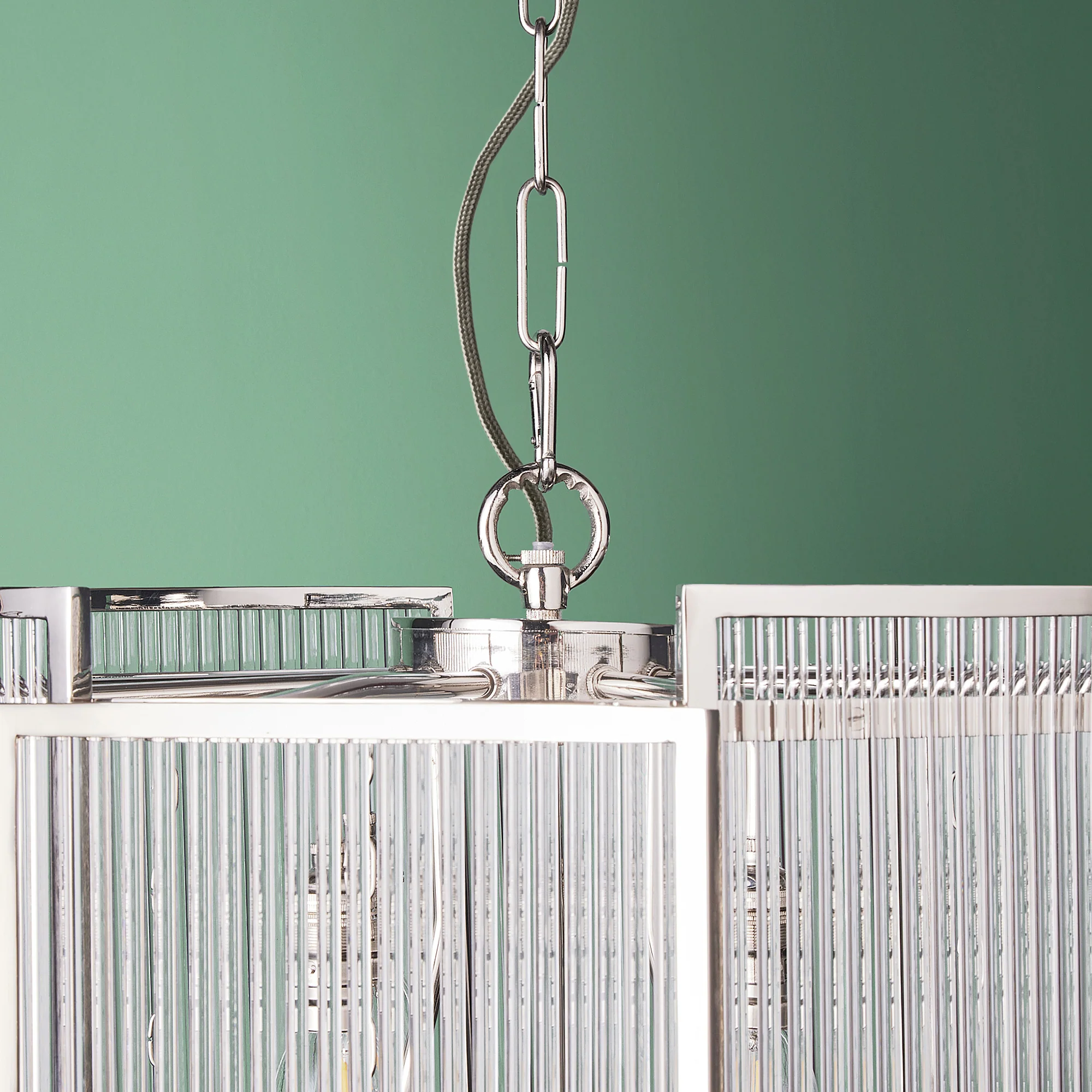 Zeus Chandelier in nickel with glass rods - Image 11