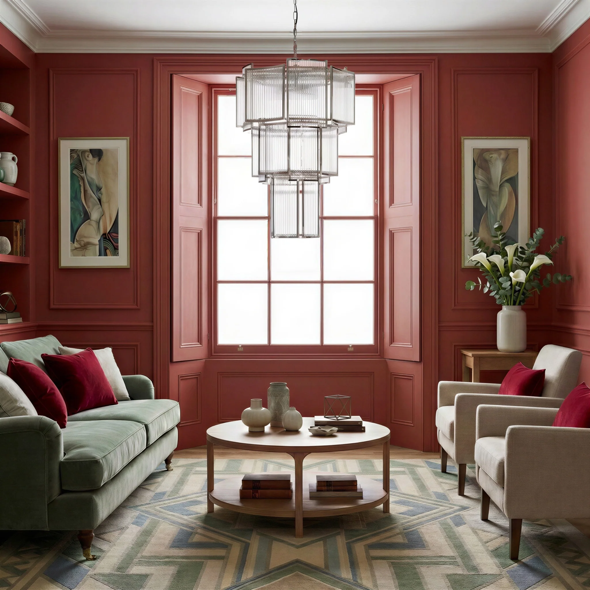 Zeus Chandelier in nickel with glass rods - Image 4