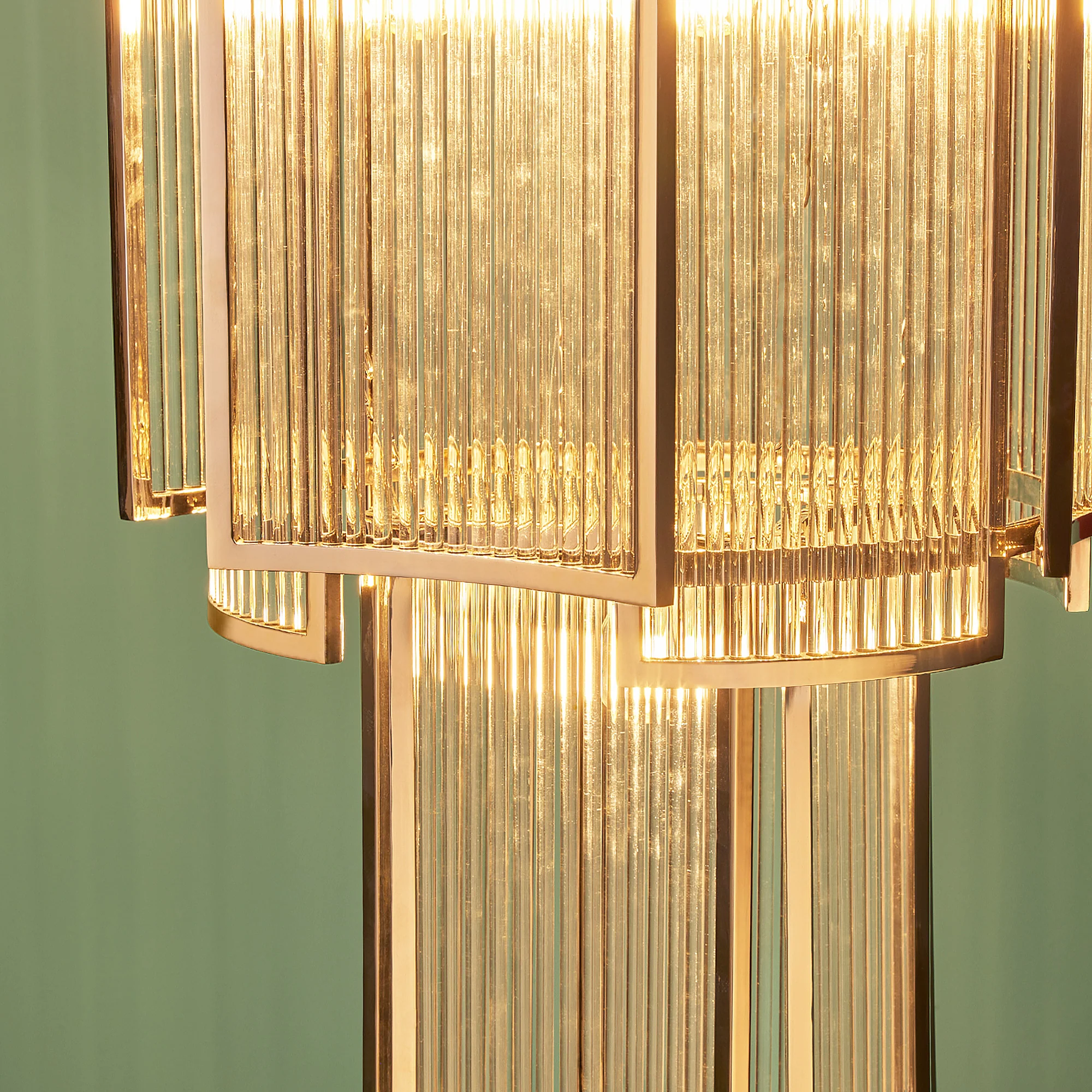 Zeus Chandelier in nickel with glass rods - Image 6