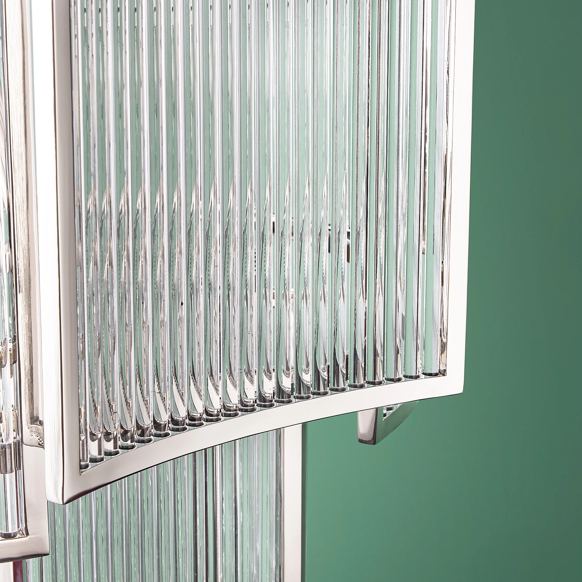 Zeus Chandelier in nickel with glass rods - Image 7