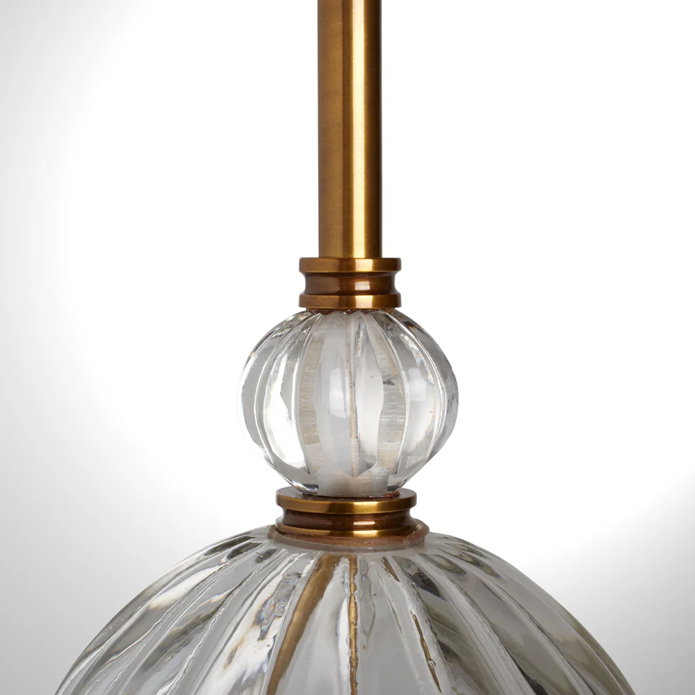 Zsa Zsa table lamp in clear blown glass and brass - Image 5