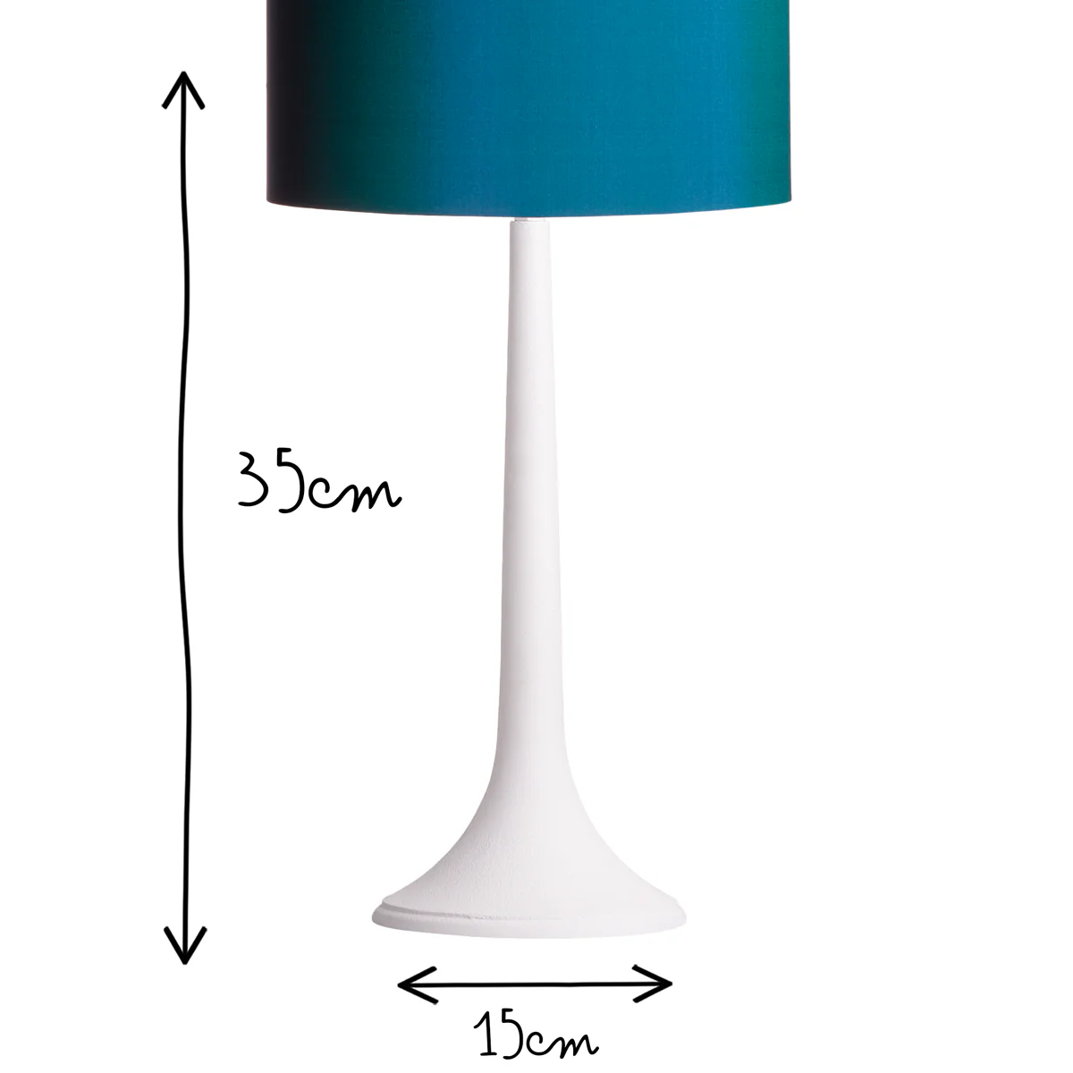 Zuri table lamp in Gesso white - Image 10